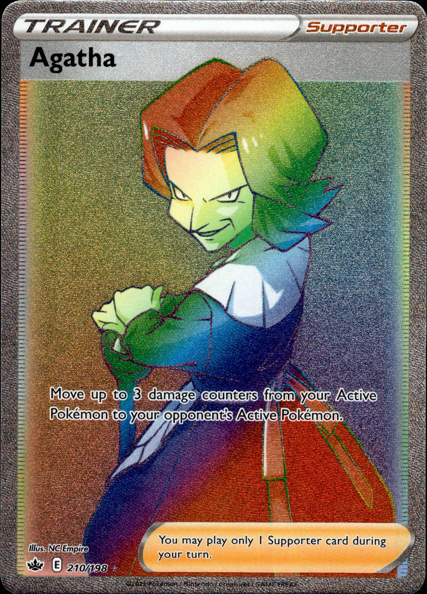 Agatha Hyper Rare - 210/198 - Chilling Reign - Holo - Card Cavern
