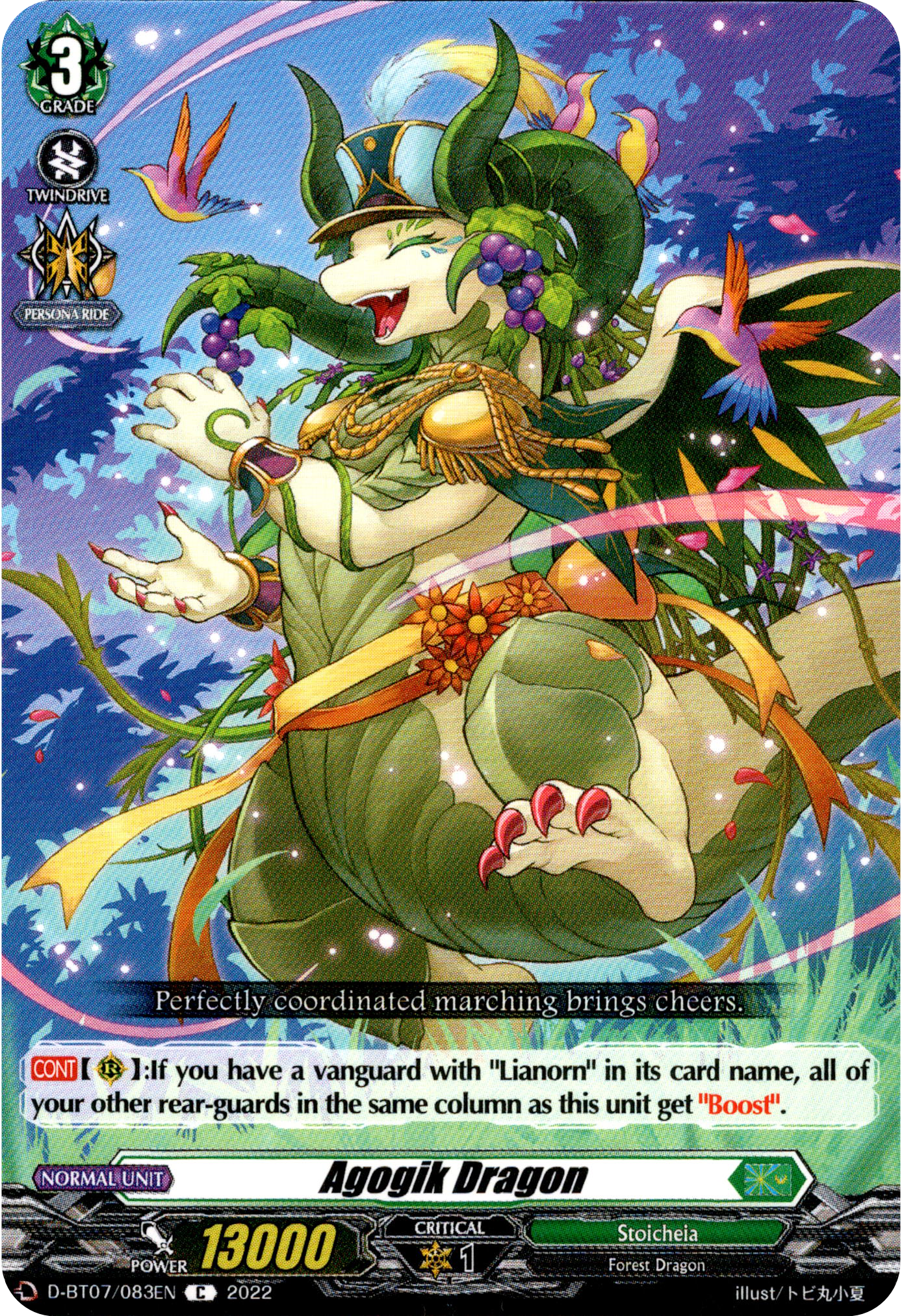 Agogik Dragon - D-BT07/083EN - Raging Flames Against Emerald Storm - Card Cavern