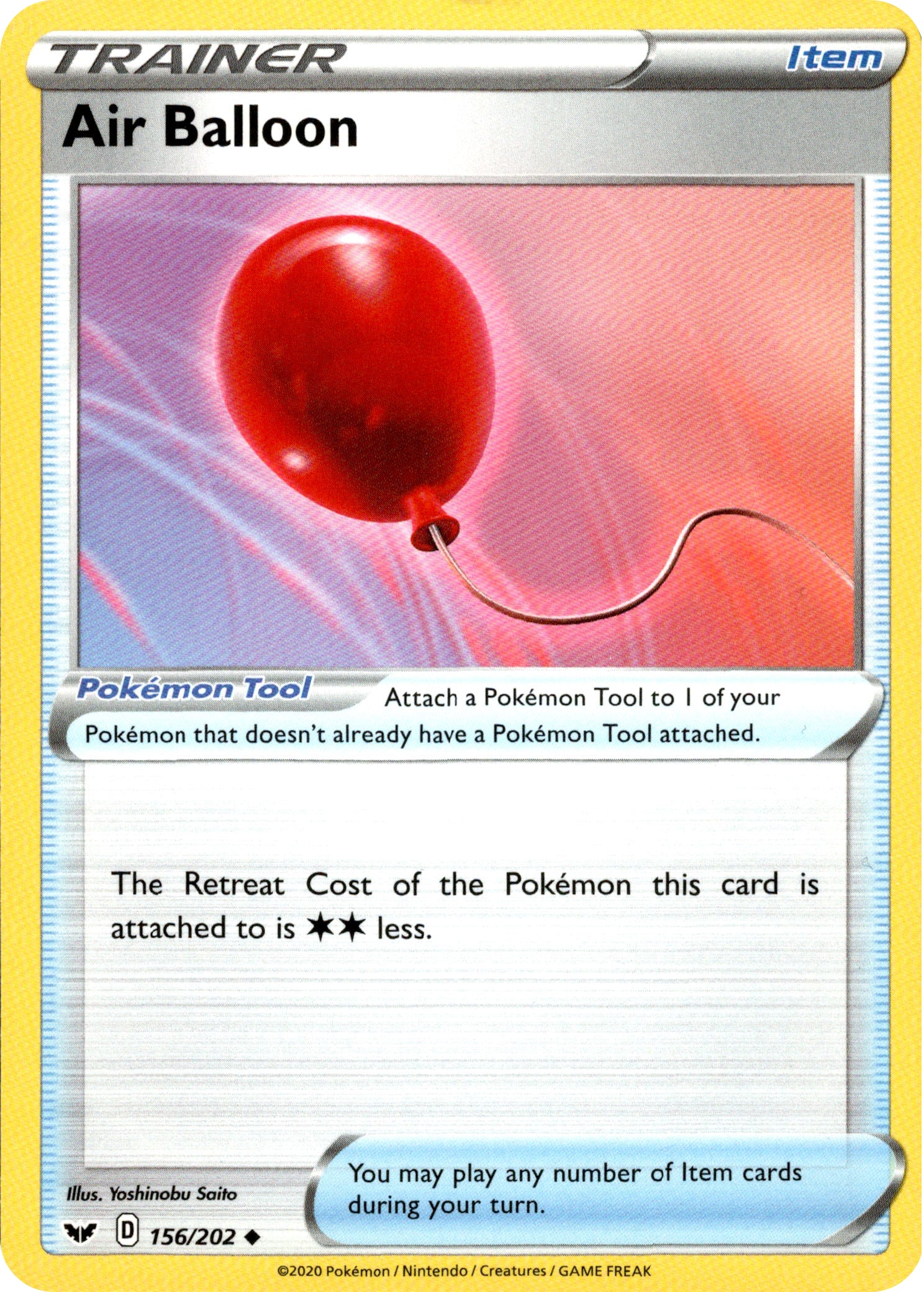 Air Balloon - 156/202 - Sword & Shield - Card Cavern