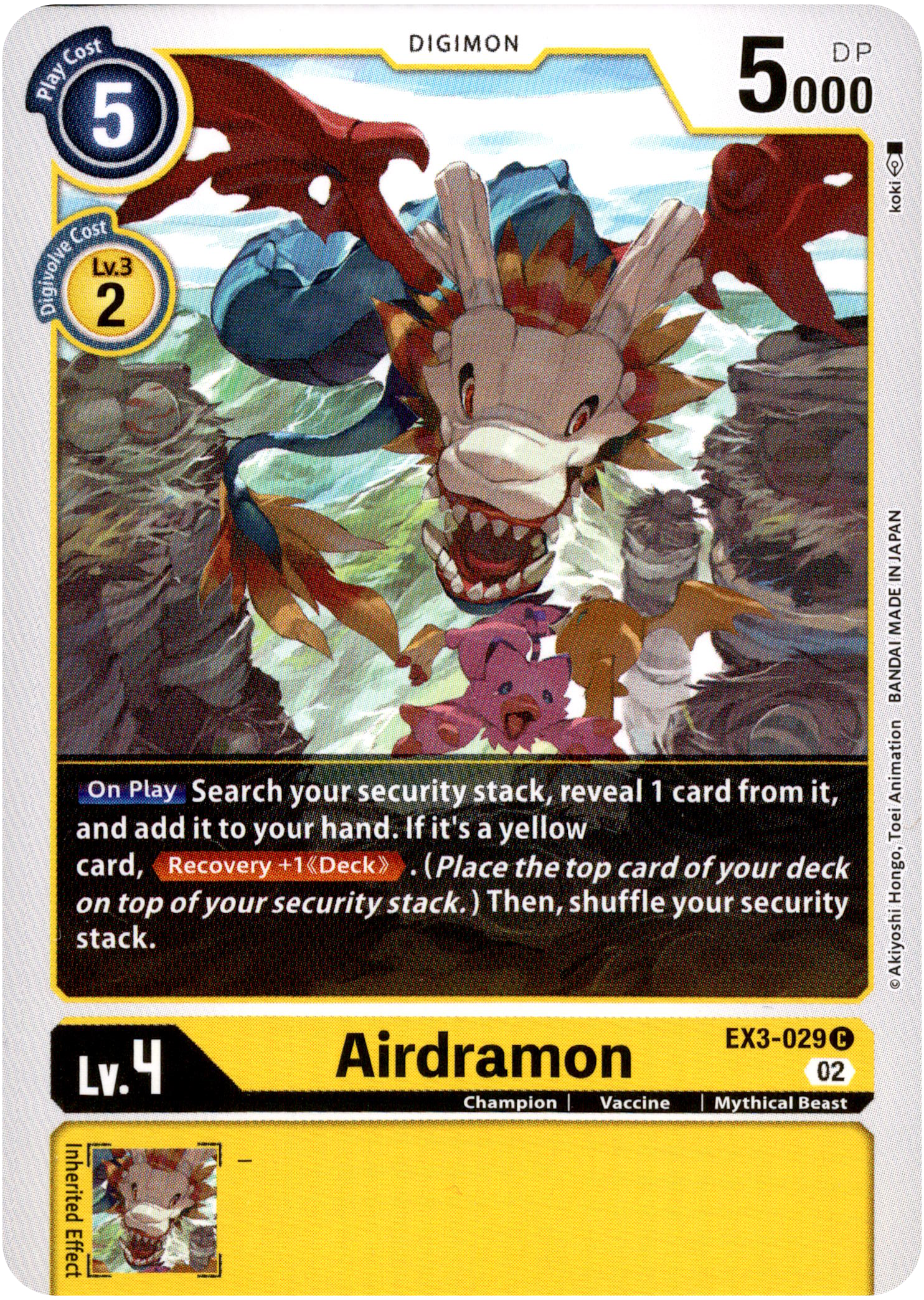 Airdramon - EX3-029 C - Draconic Roar - Card Cavern