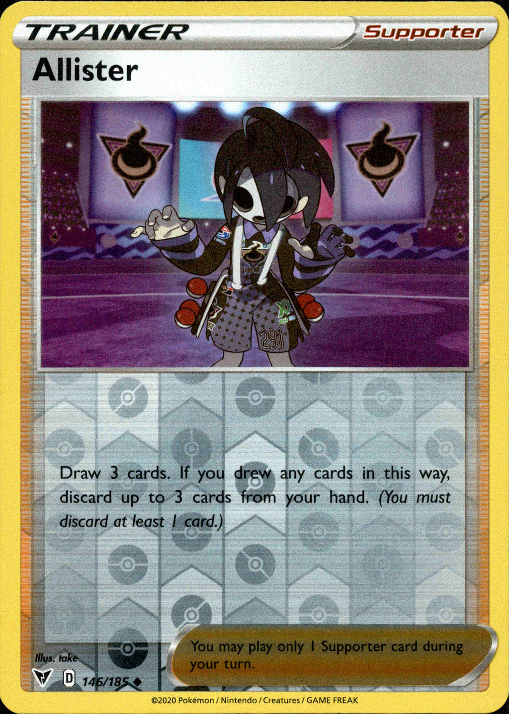 allister pokemon card - 146/185 - Vivid Voltage holofoil pattern or surface We're back with our Finish:Premium High Gloss 2026-07