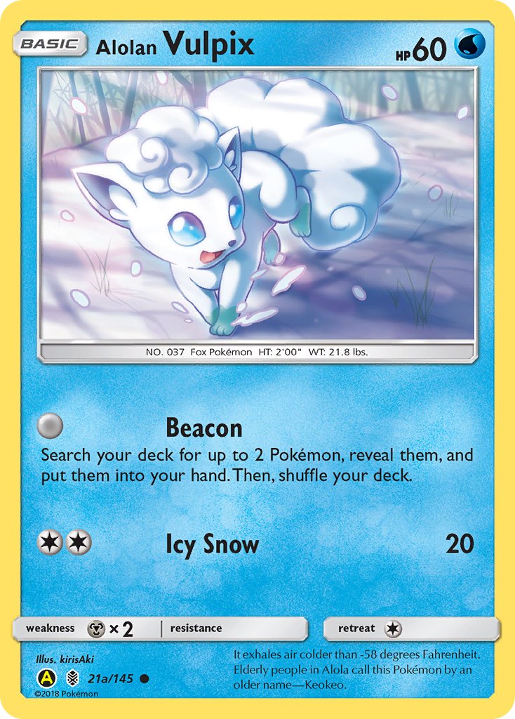 Alolan Vulpix - 21a/145 - Alternate Art Promo - Card Cavern