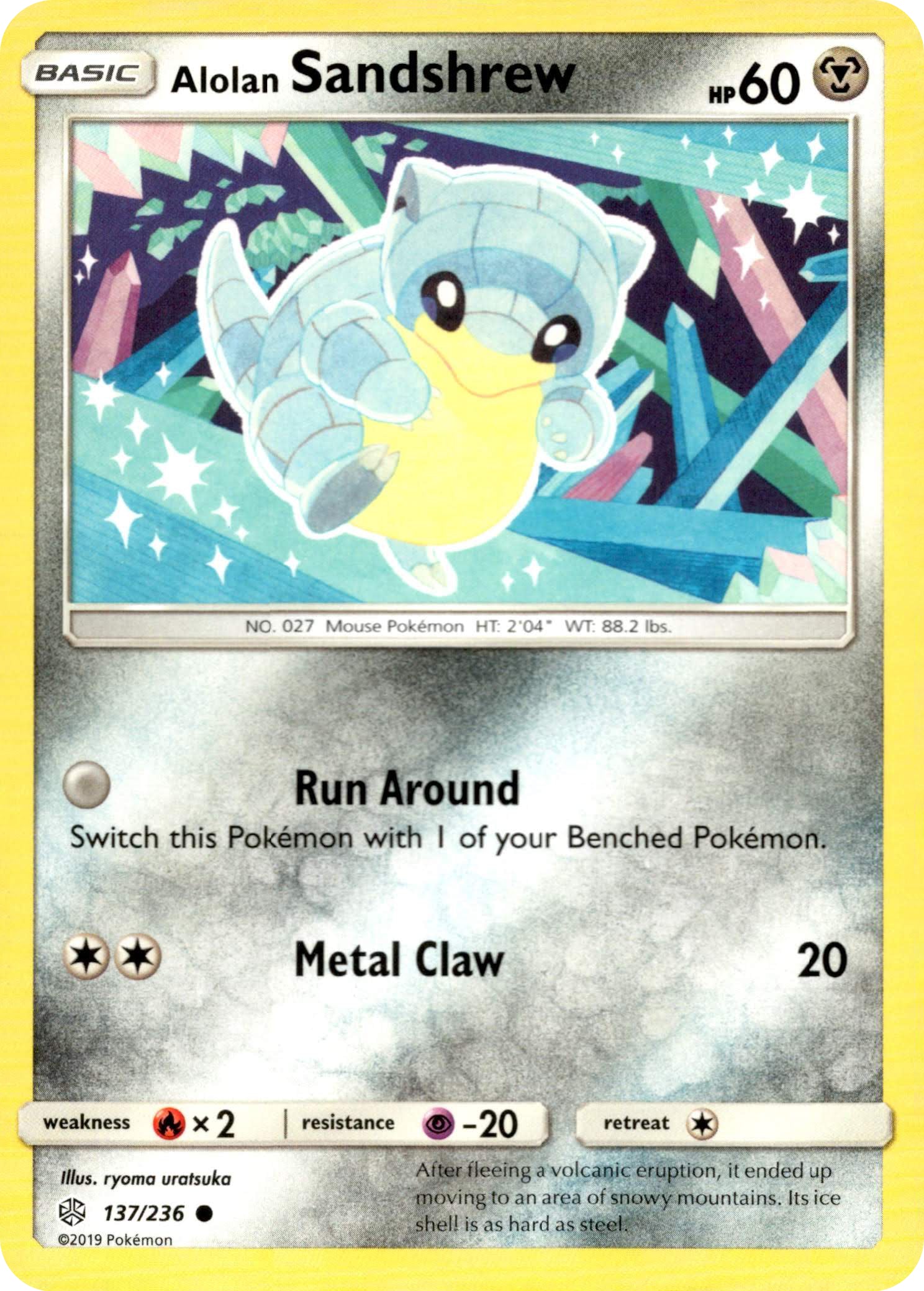 Alolan Sandshrew - 137/236 - Cosmic Eclipse - Card Cavern