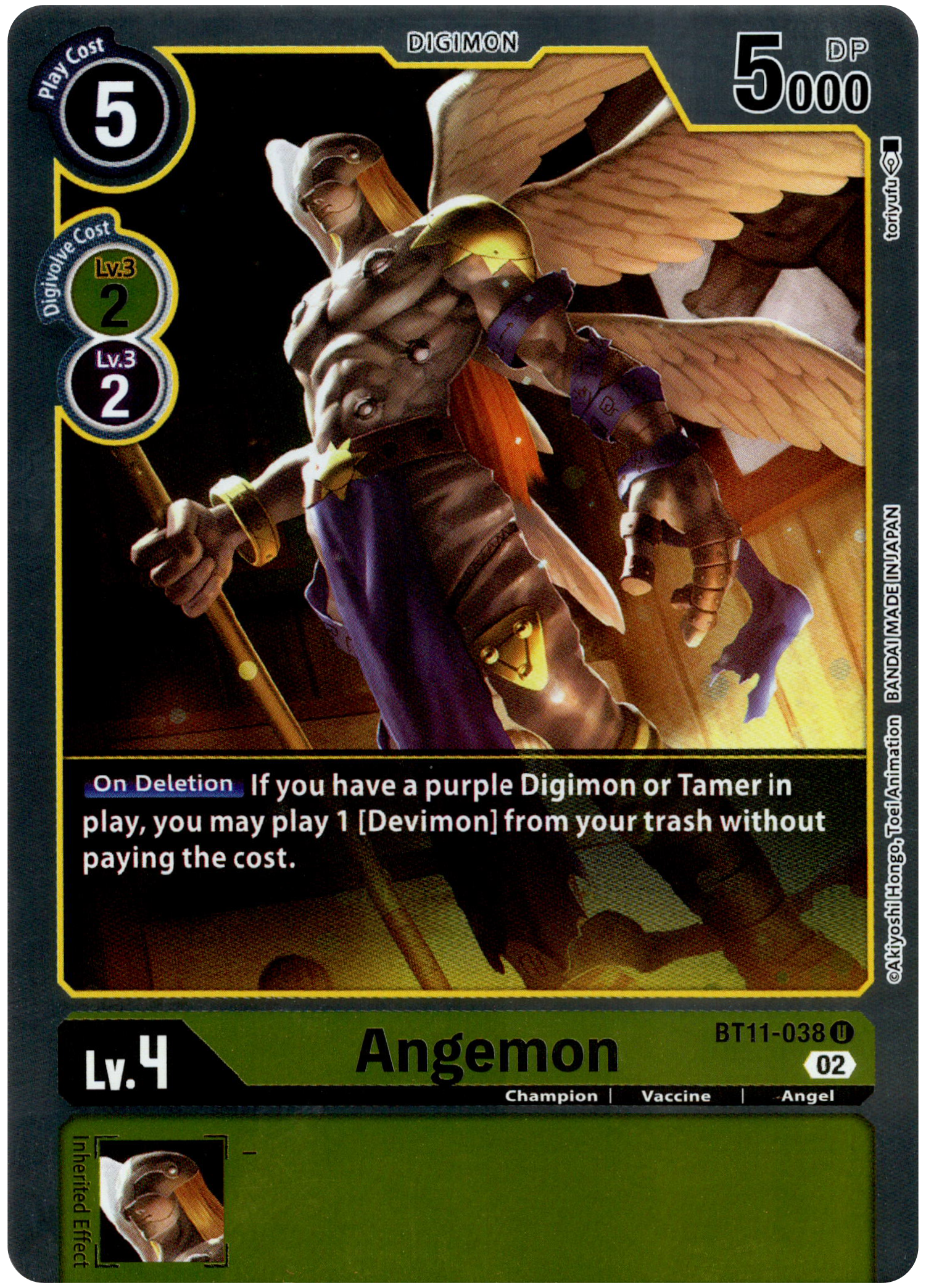 Angemon - BT11-038 U - Dimensional Phase - Foil - Card Cavern