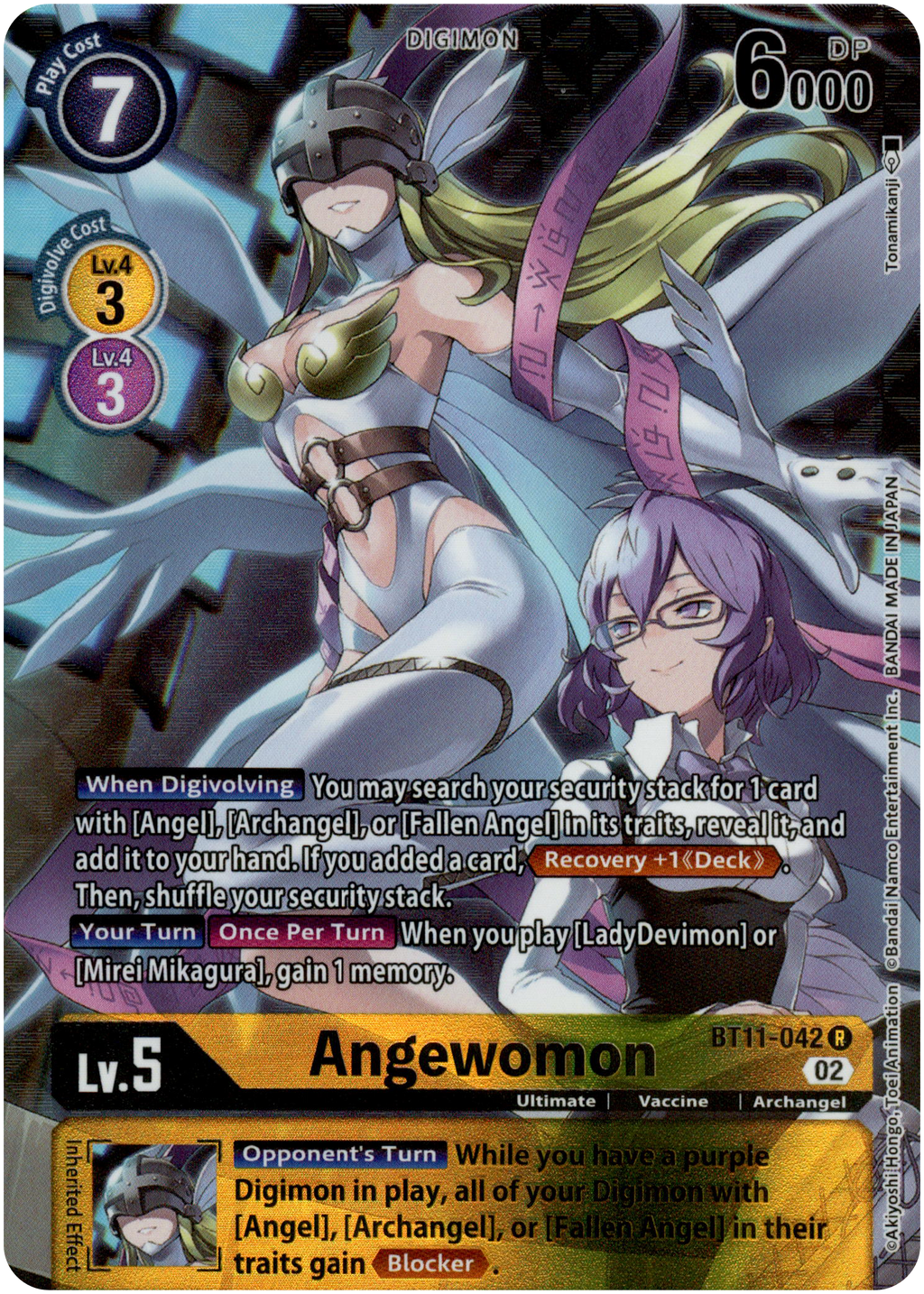 digimon angewomon card Angewomon Alternate Art - BT11-042 R - Dimensional Phase