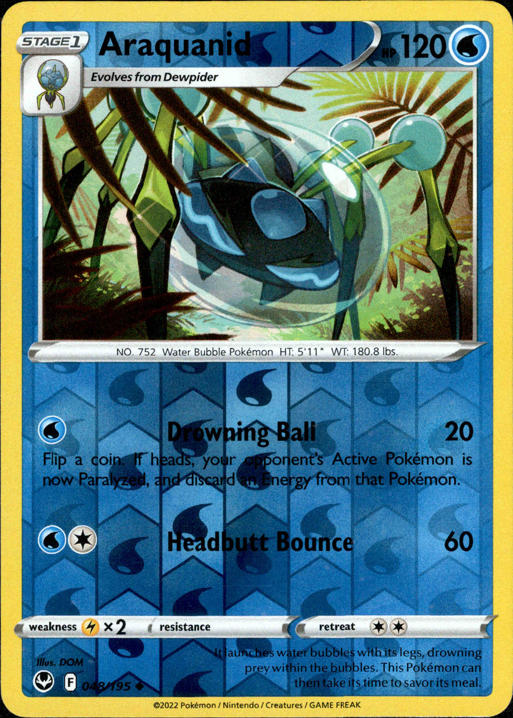 araquanid pokemon card Araquanid - 048/195 - Silver Tempest