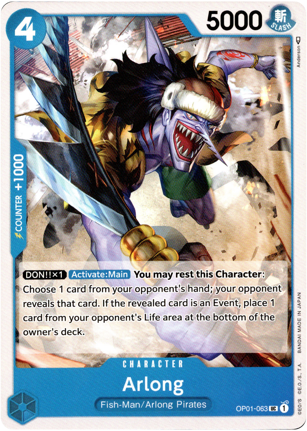 Arlong - OP01-063 UC - Romance Dawn - Card Cavern