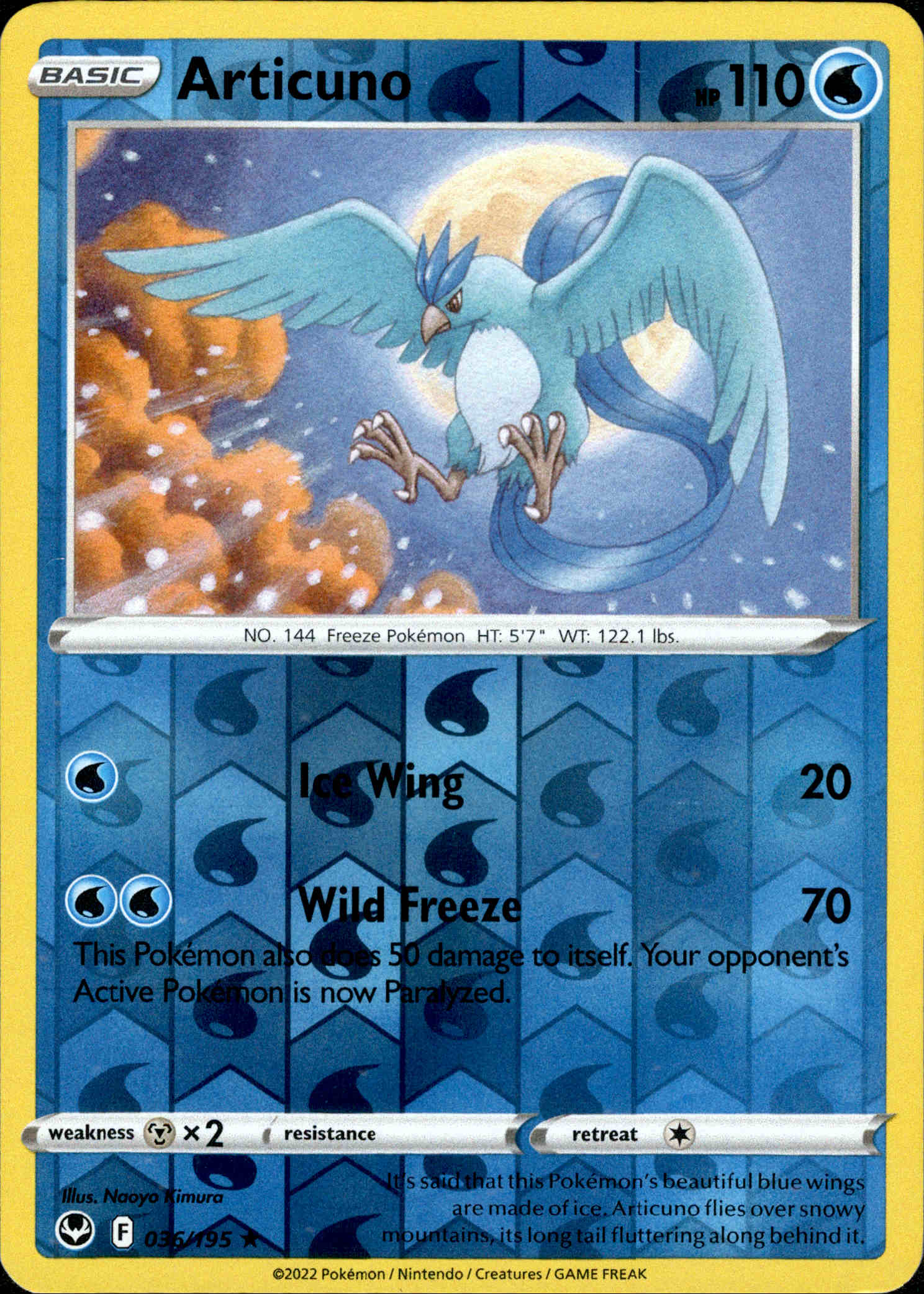 Articuno - 036/195 - Silver Tempest - Reverse Holo - Card Cavern
