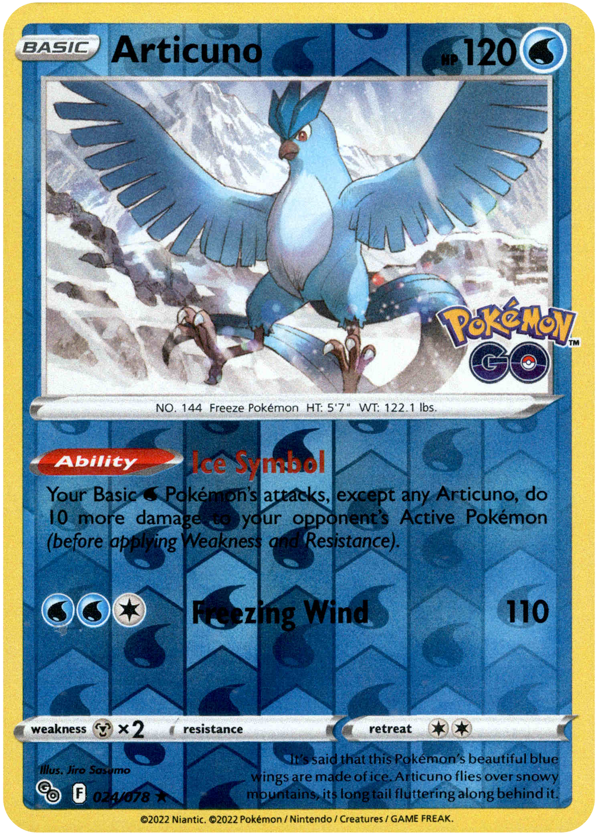 Articuno - 024/078 - Pokemon Go - Reverse Holo - Card Cavern