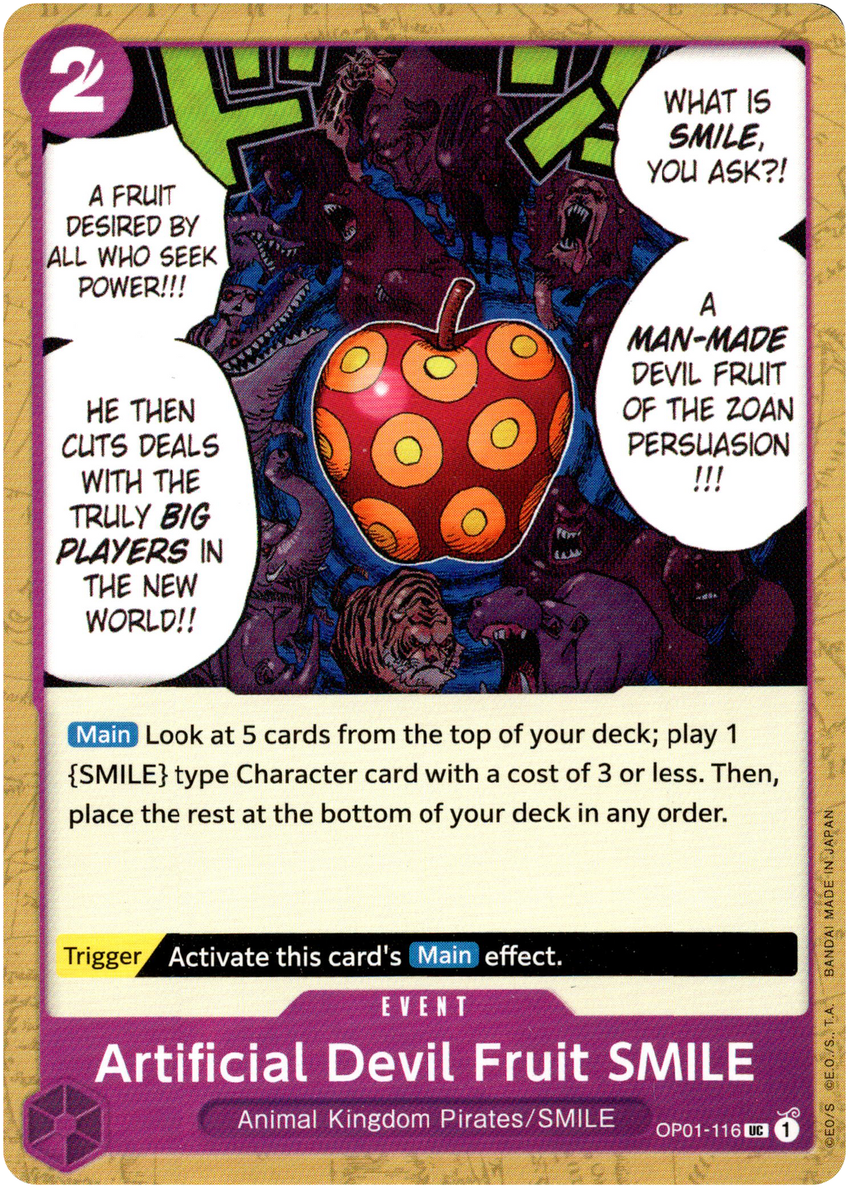 Artificial Devil Fruit SMILE - OP01-116 UC - Romance Dawn - Card Cavern