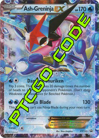 Ash-Greninja EX XY133 PTCGL Code - Card Cavern