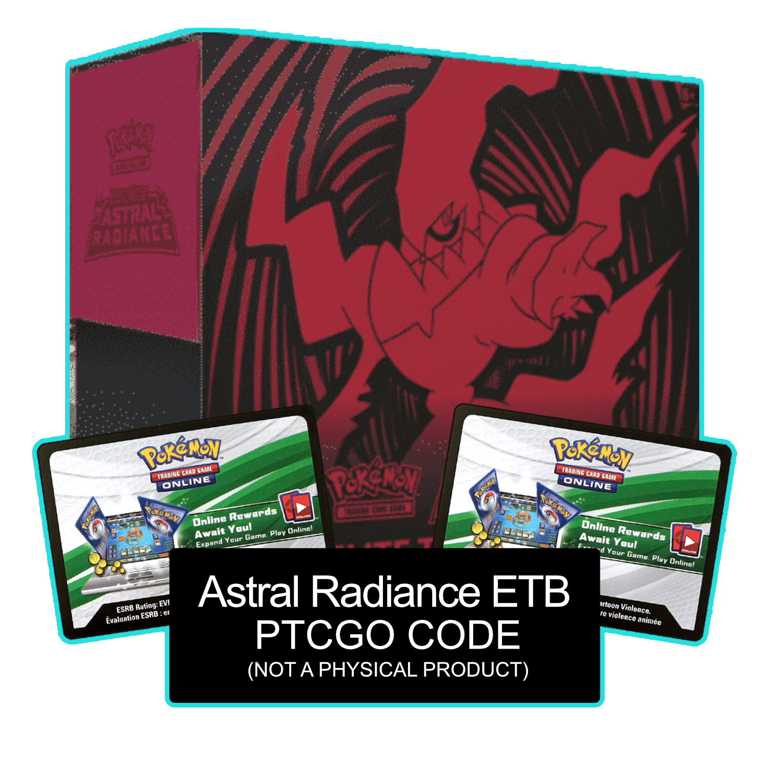 Astral Radiance ETB - Sleeves and Deck Box - PTCGL Code - Card Cavern