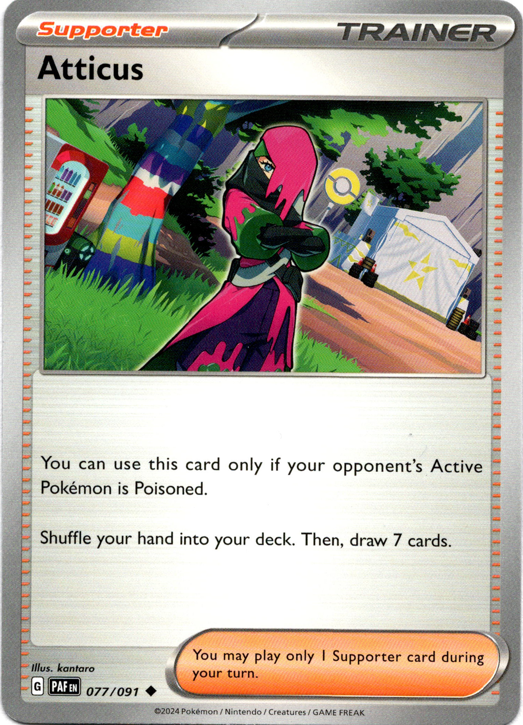 Atticus - 077/091 - Paldean Fates – Card Cavern Trading Cards, LLC