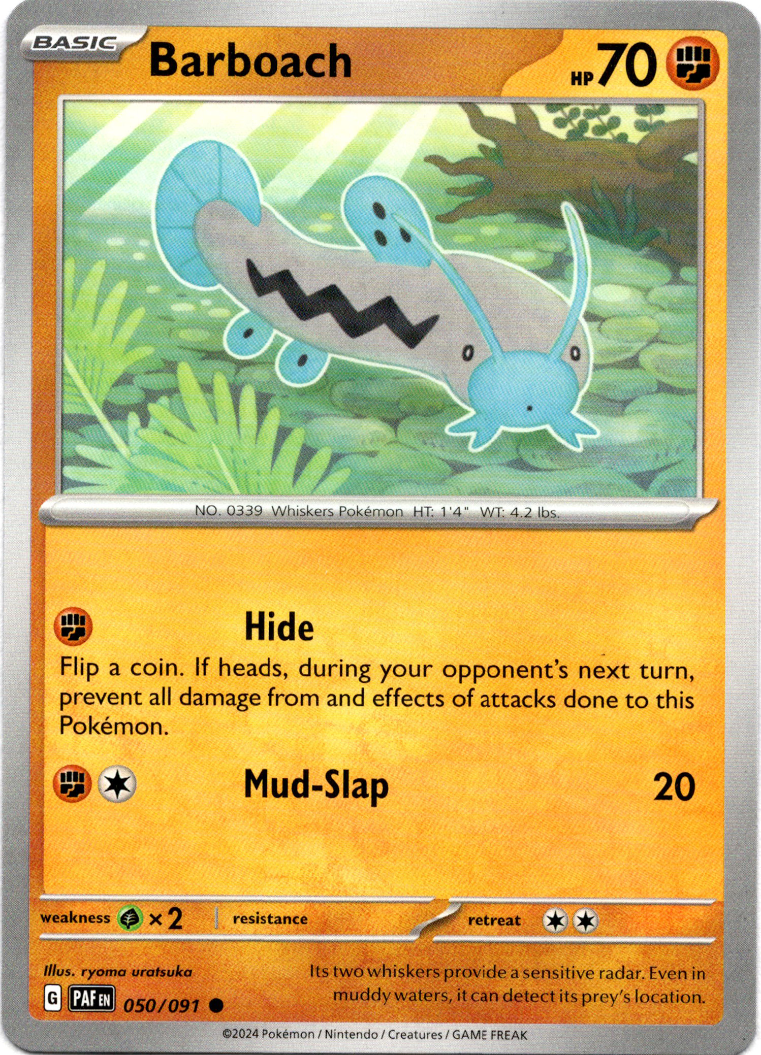 Barboach - 050/091 - Paldean Fates - Card Cavern
