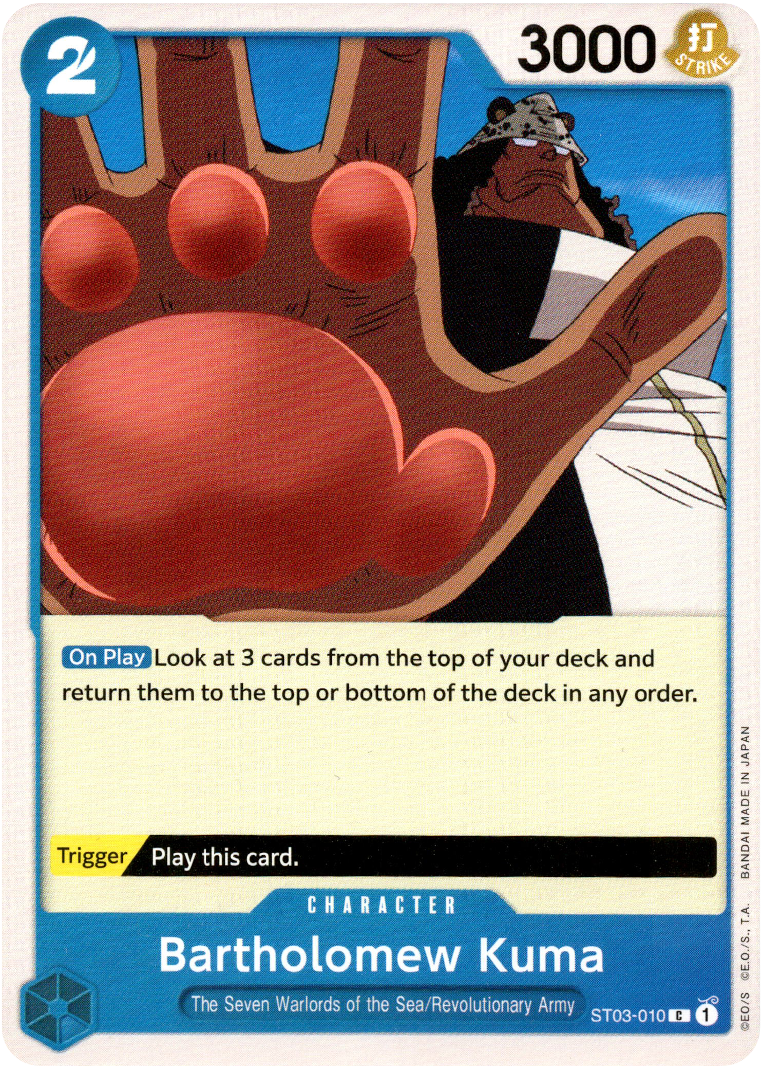 Bartholomew Kuma - ST03-010 C - Starter Deck - Card Cavern