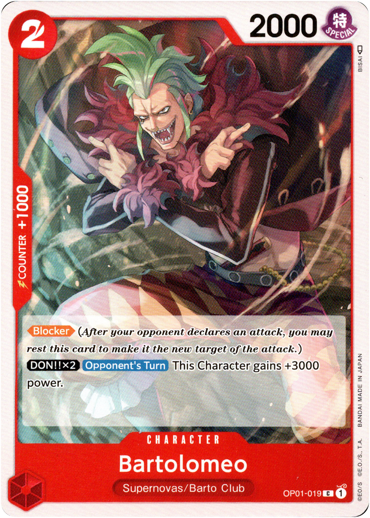 Bartolomeo - OP01-019 C - Romance Dawn - Card Cavern