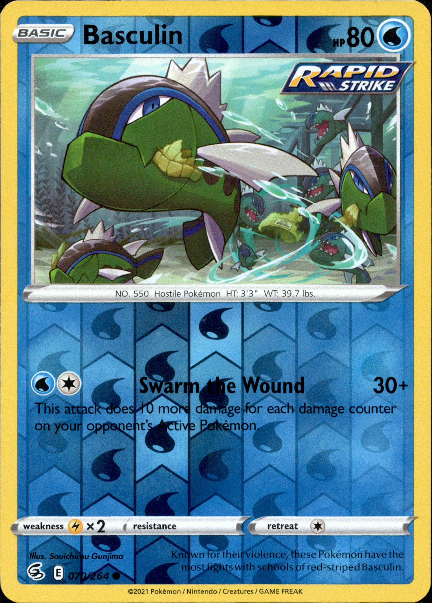 Basculin - 070/264 - Fusion Strike - Reverse Holo - Card Cavern