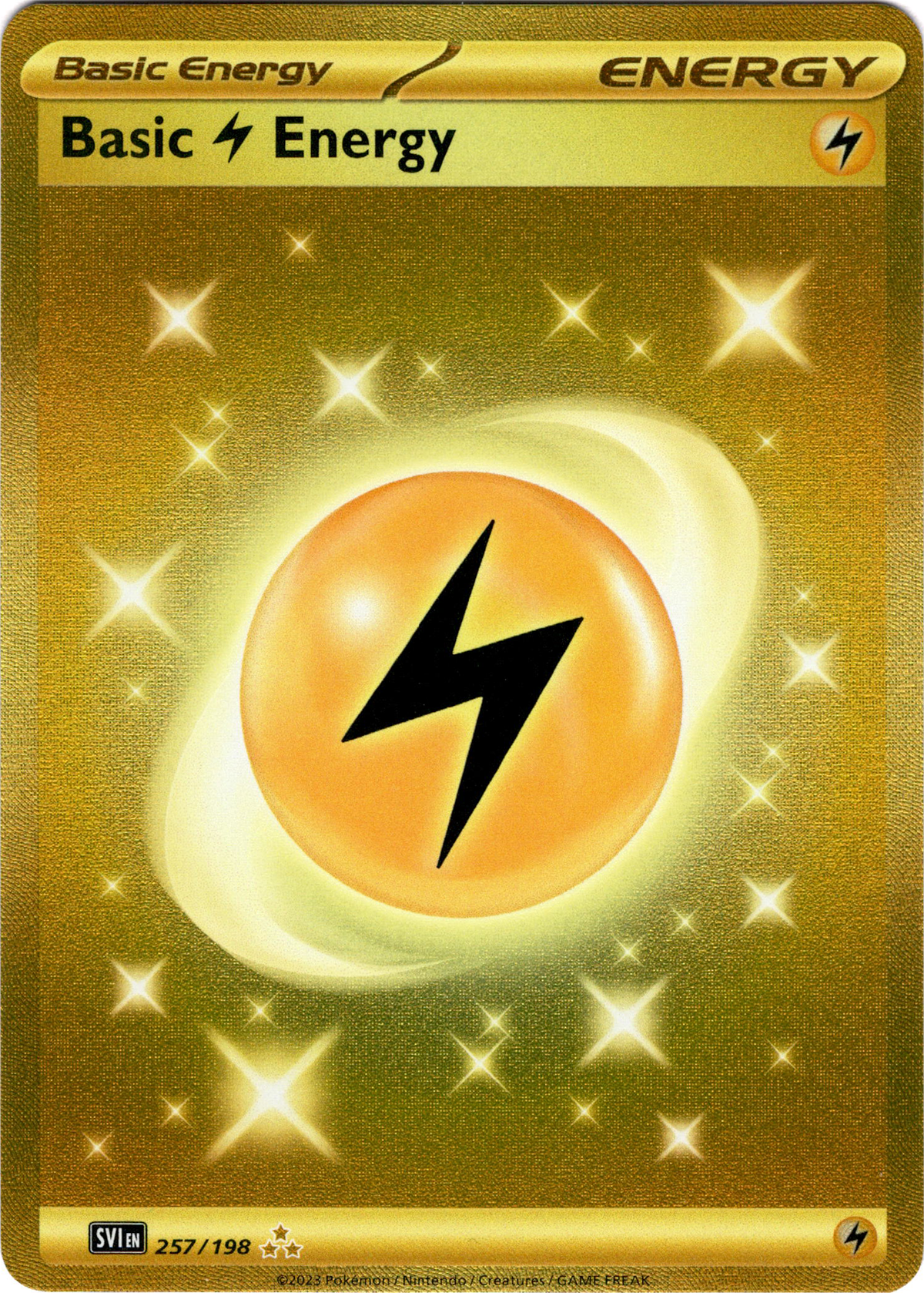 Basic Lightning Energy - 257/198 - Scarlet & Violet - Holo - Card Cavern