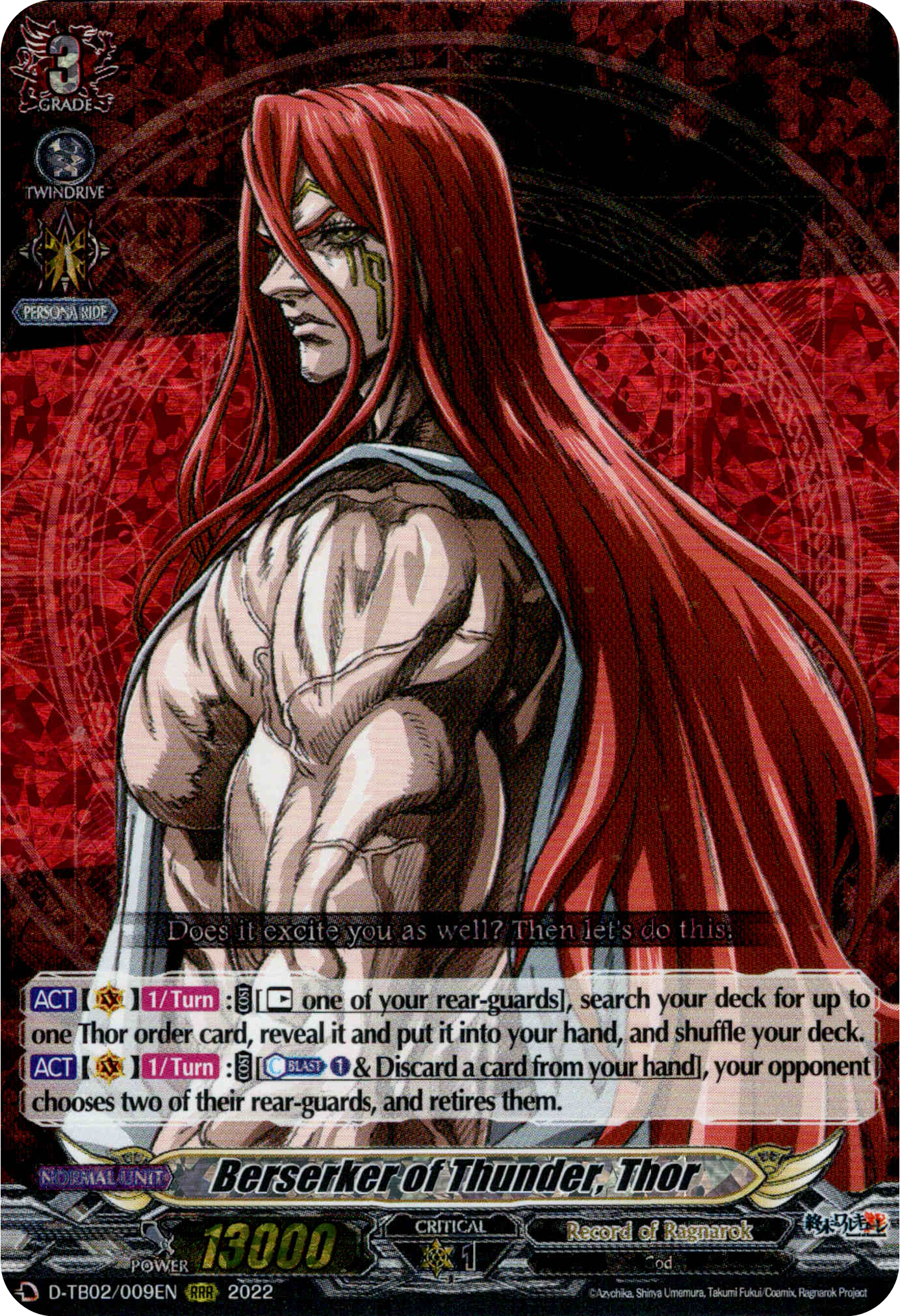 Berserker of Thunder, Thor - D-TB02/009EN - Record of Ragnarok - Card Cavern