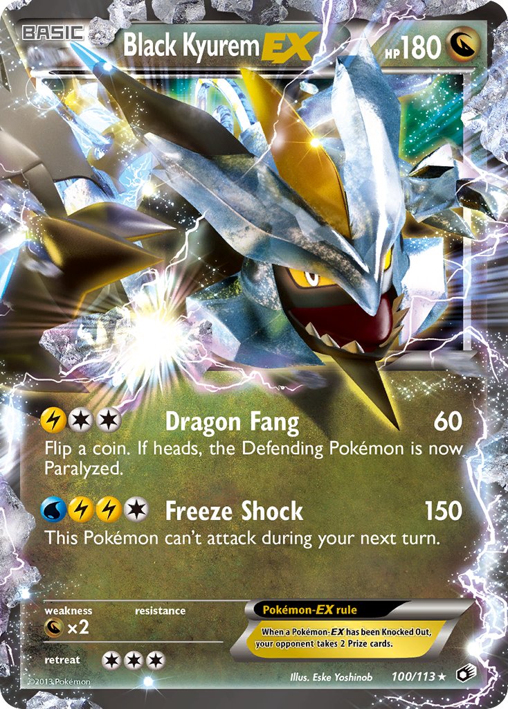 Black Kyurem EX - 100/113 - Legendary Treasures - Holo - Card Cavern
