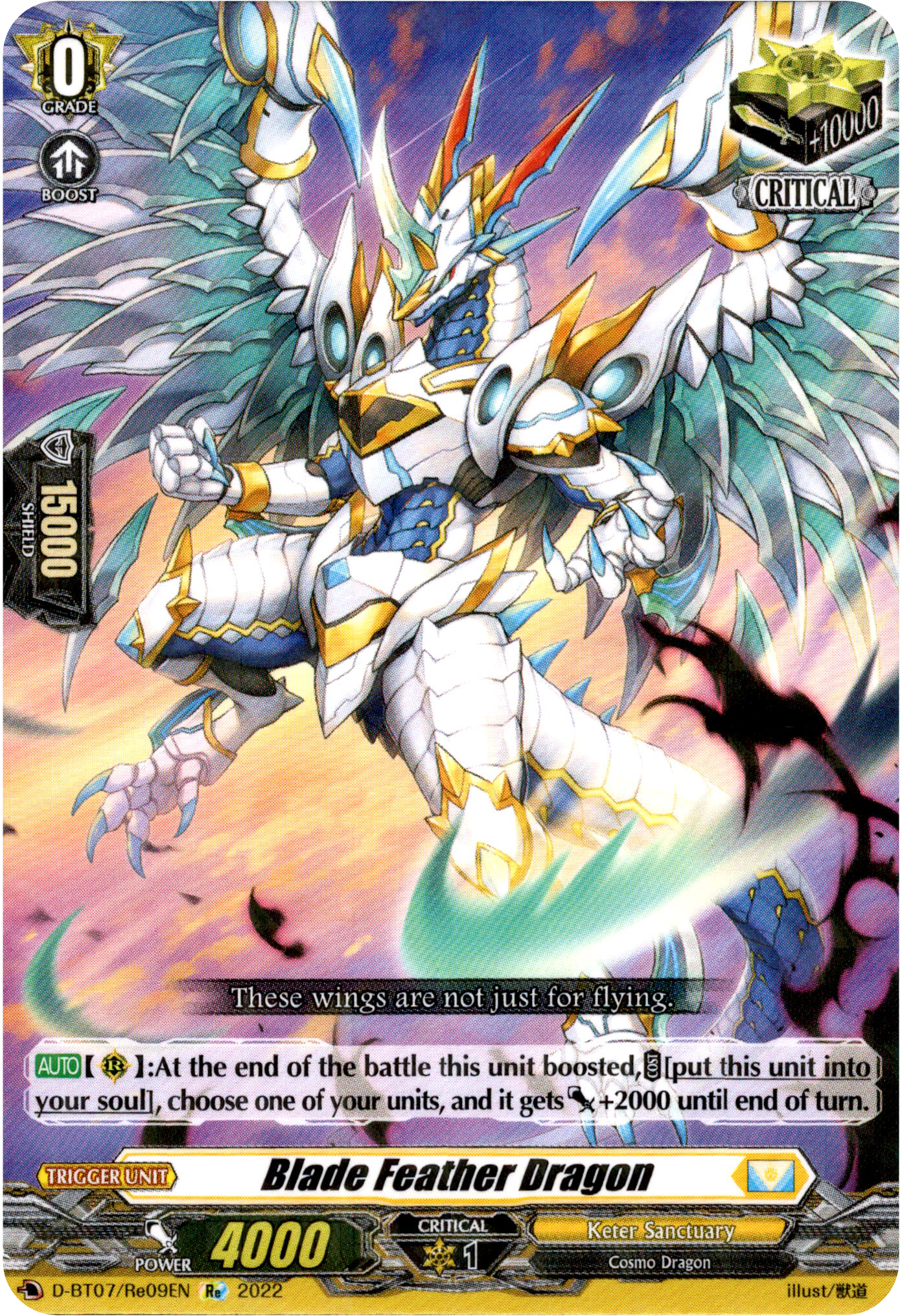 Blade Feather Dragon - D-BT07/Re09EN - Raging Flames Against Emerald Storm - Card Cavern