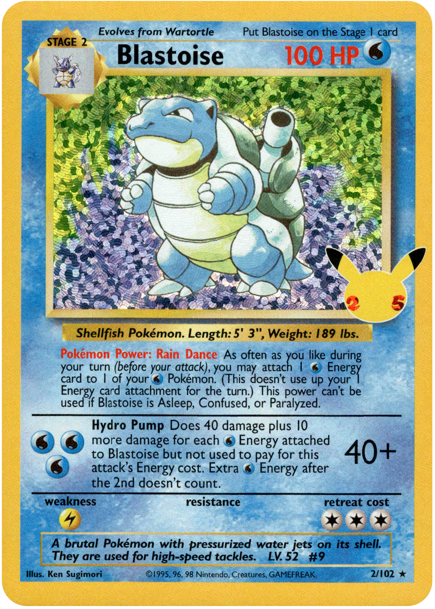 Blastoise (Classic Collection) - 2/102 - Celebrations - Holo - Card Cavern