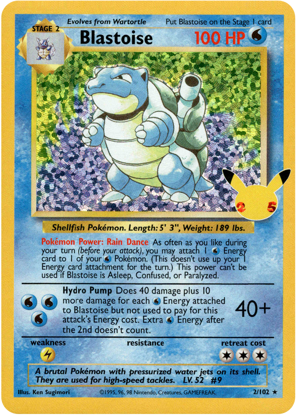 Blastoise (Classic Collection) - 2/102 - Celebrations - Holo - Card Cavern