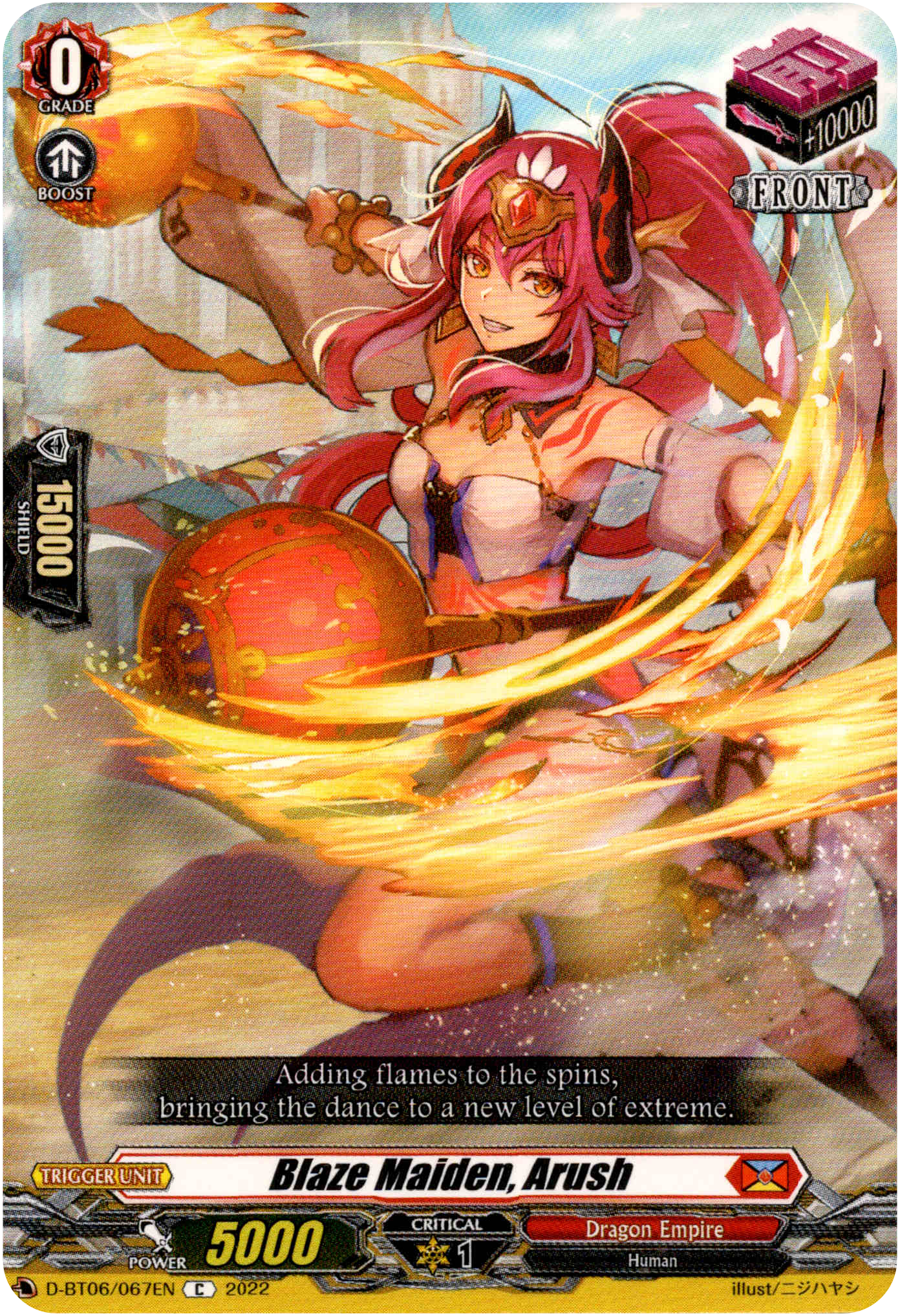 Blaze Maiden, Arush - D-BT06/067EN - Blazing Dragon Reborn - Card Cavern