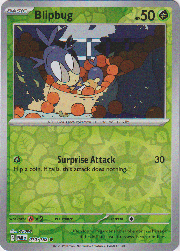 blipbug pokemon card Grass Rarity Blipbug 10/182 Pokemon Card from