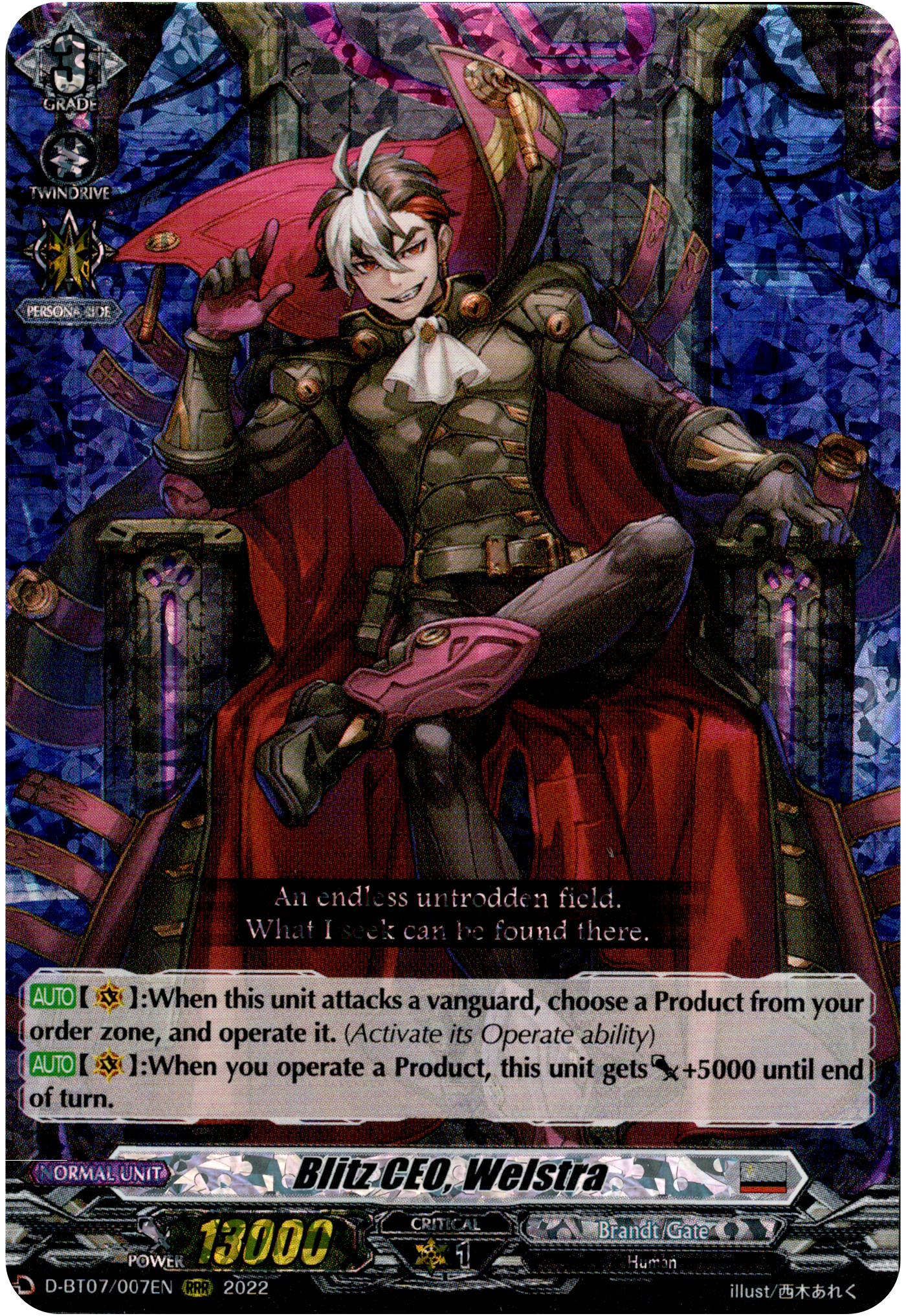 Blitz CEO, Welstra - D-BT07/007EN - Raging Flames Against Emerald Storm - Card Cavern