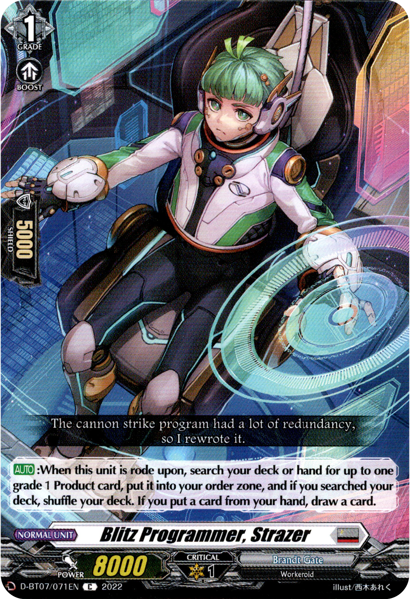 Blitz Programmer, Strazer - D-BT07/071EN - Raging Flames Against Emerald Storm - Card Cavern