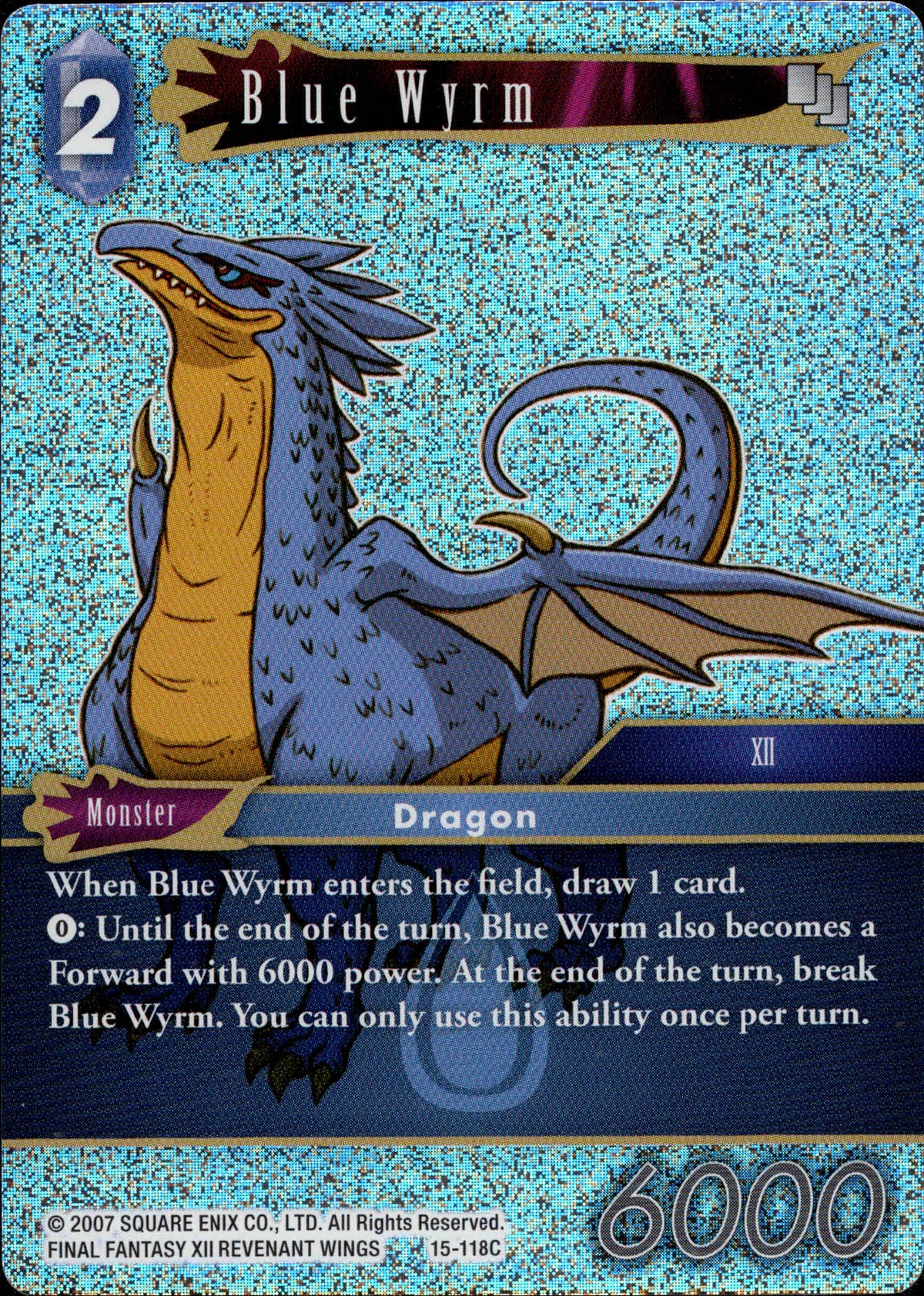 Blue Wyrm - 15-118C - Crystal Dominion - Foil - Card Cavern