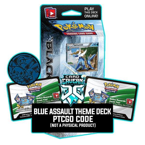 Blue Assault Theme Deck - Black & White - PTCGO Code - Card Cavern
