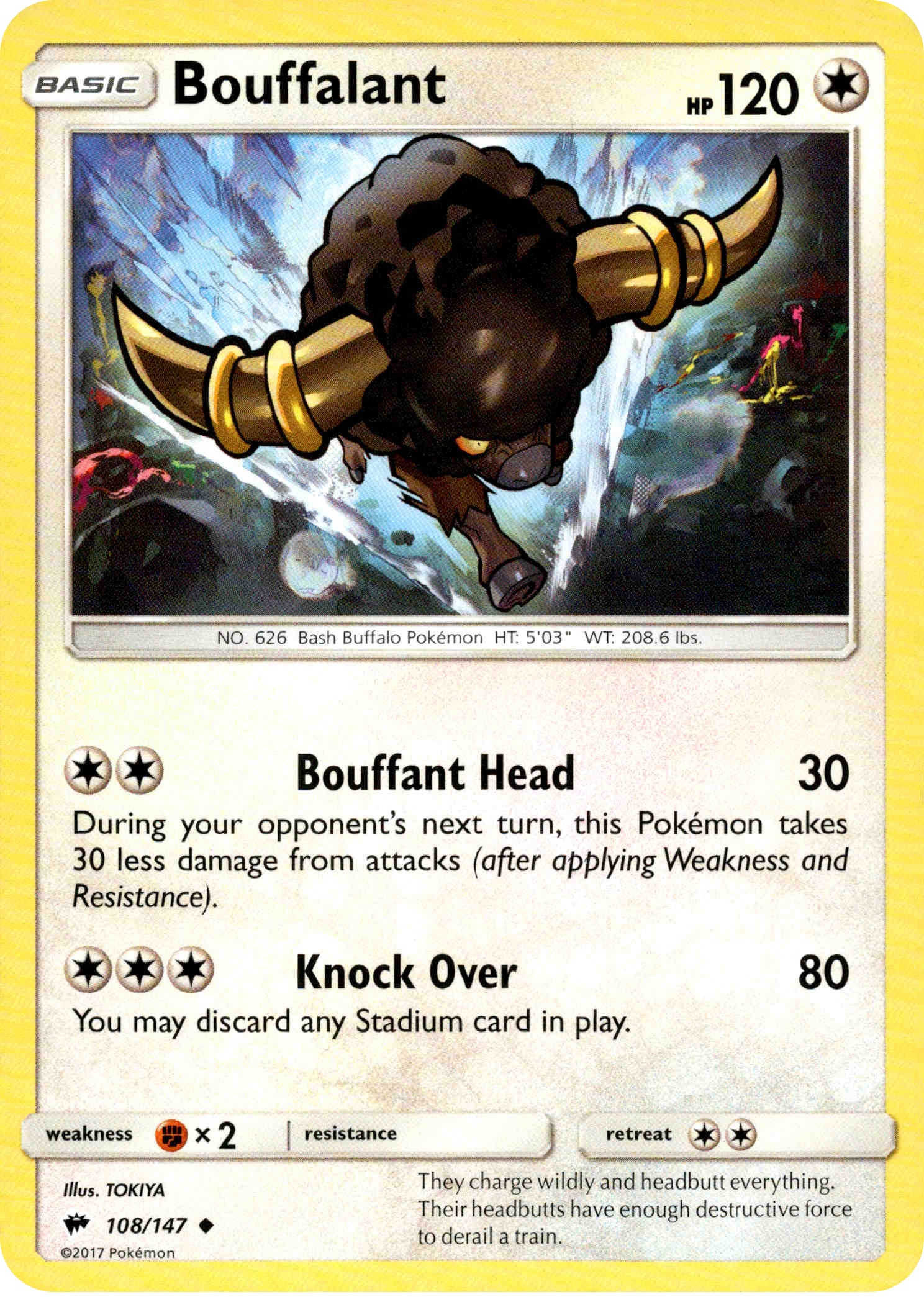 Bouffalant - 108/147 - Burning Shadows - Card Cavern