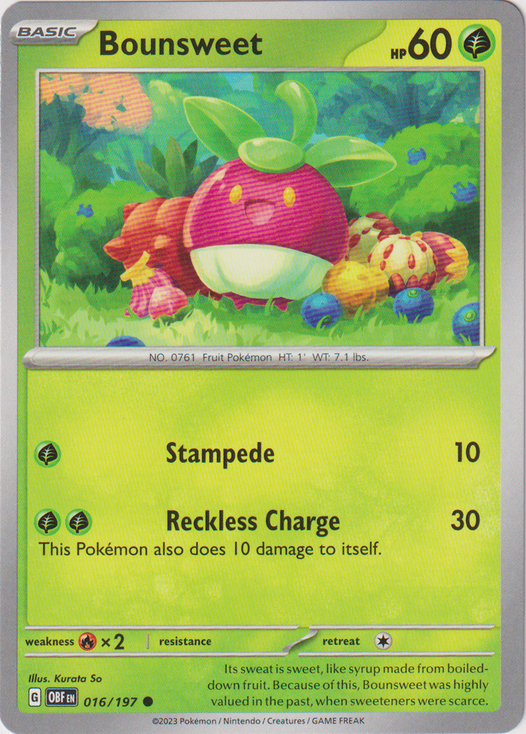 Bounsweet - 016/197 - Obsidian Flames - Card Cavern