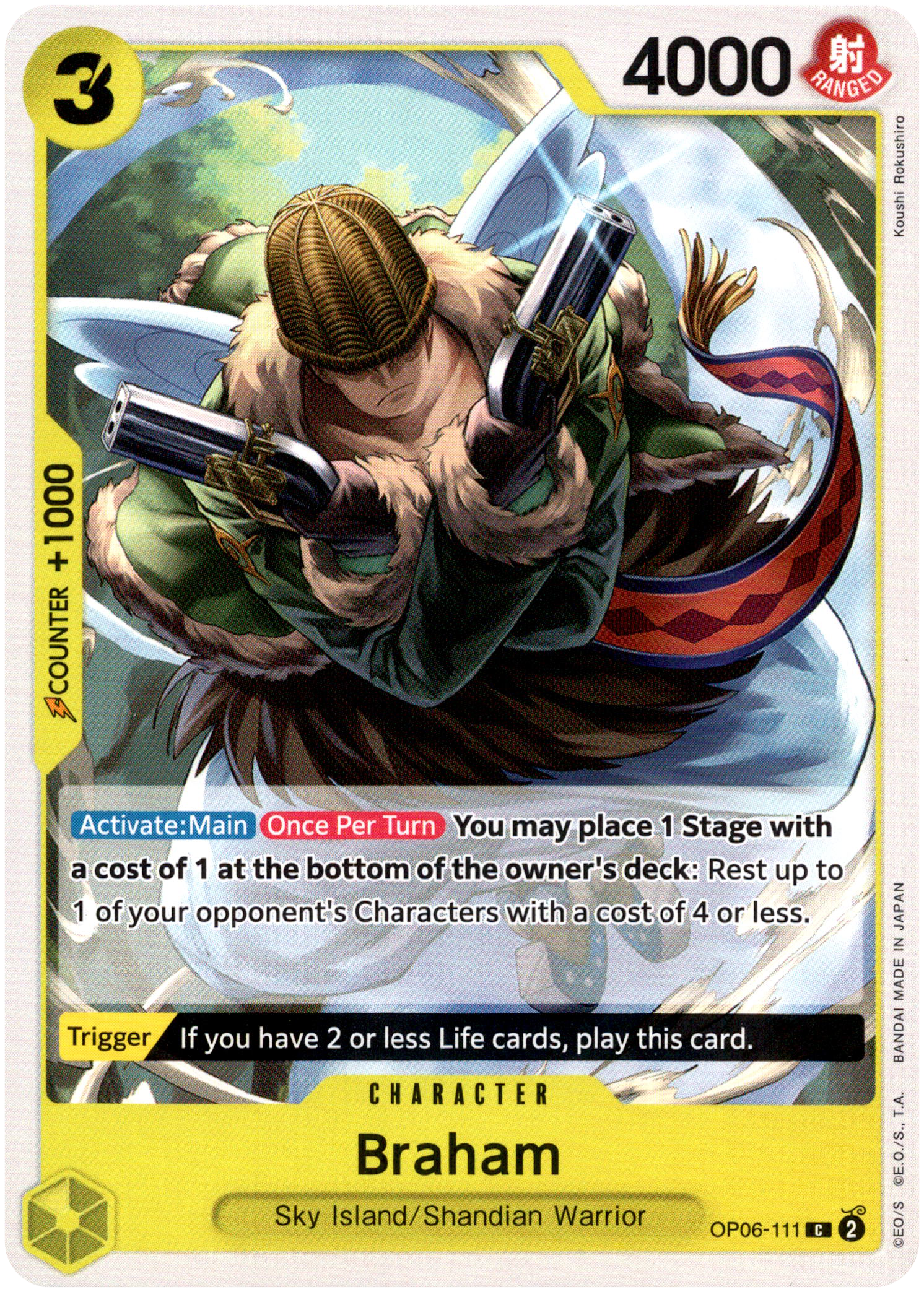 Braham - OP06-111C - Wings of the Captain - Card Cavern