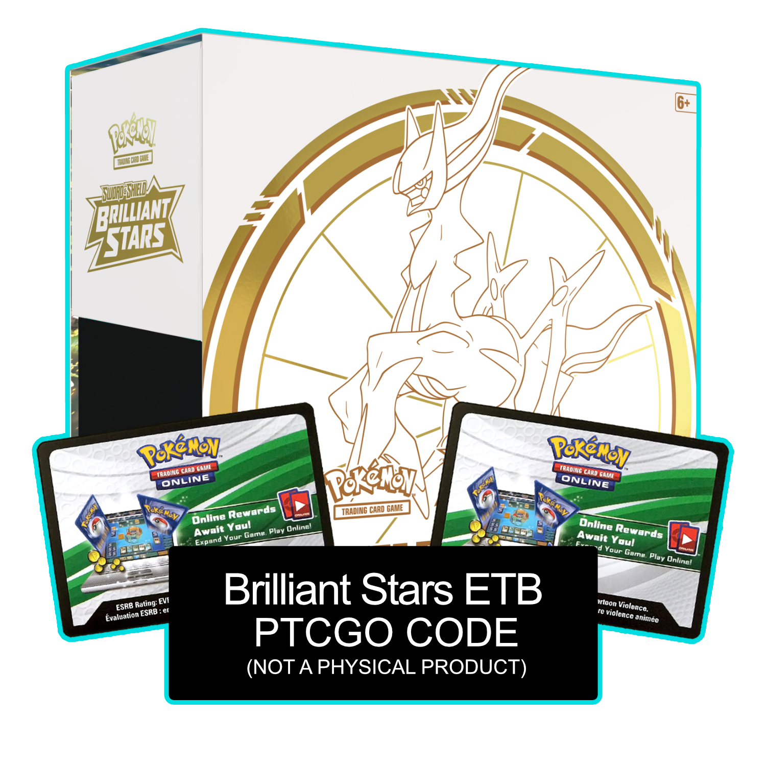 Brilliant Stars ETB - Sleeves and Deck Box - PTCGL Code - Card Cavern
