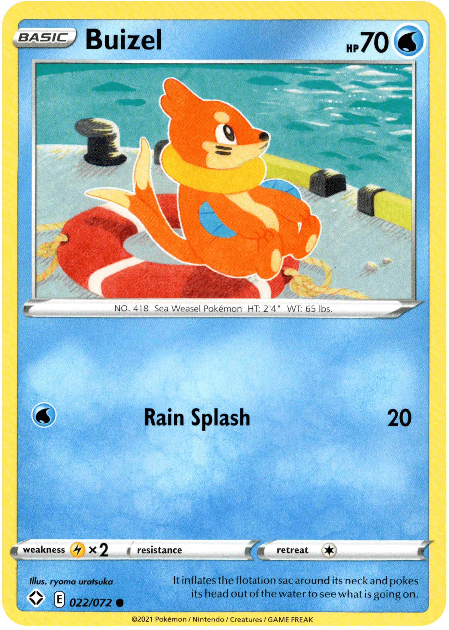 Buizel - 022/072 - Shining Fates - Card Cavern
