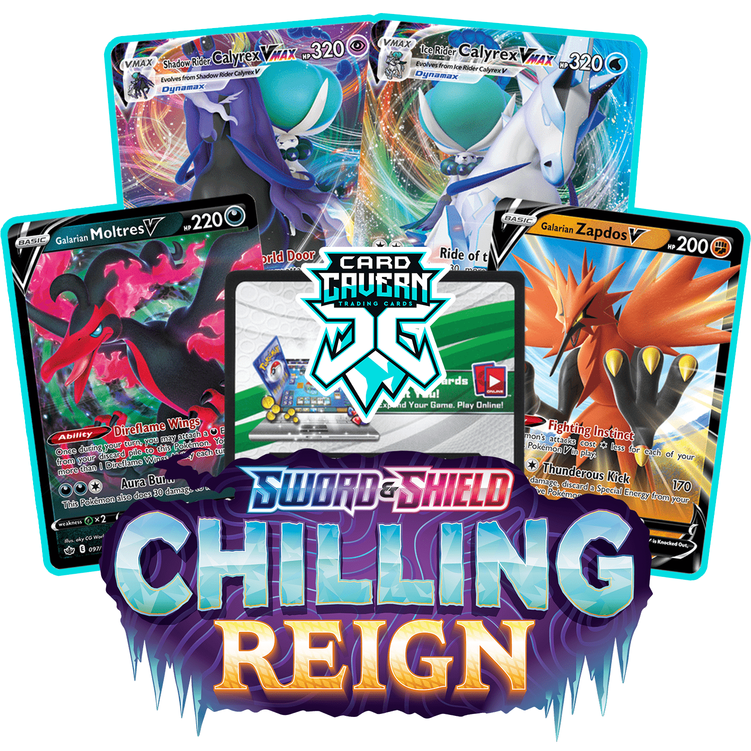 Chilling Reign PTCGL Code - Card Cavern