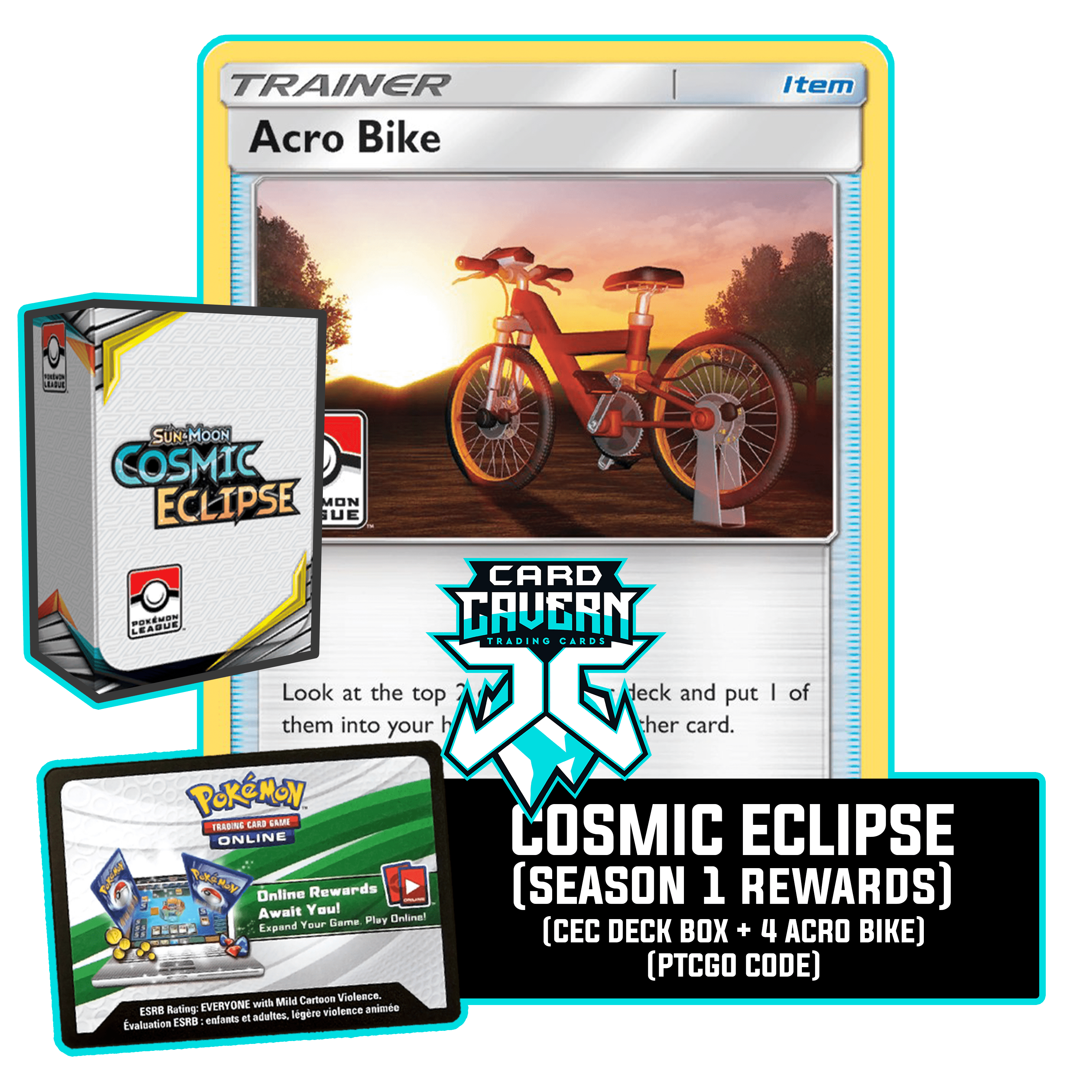 Cosmic Eclipse Season 1 PTCGO Code - Card Cavern