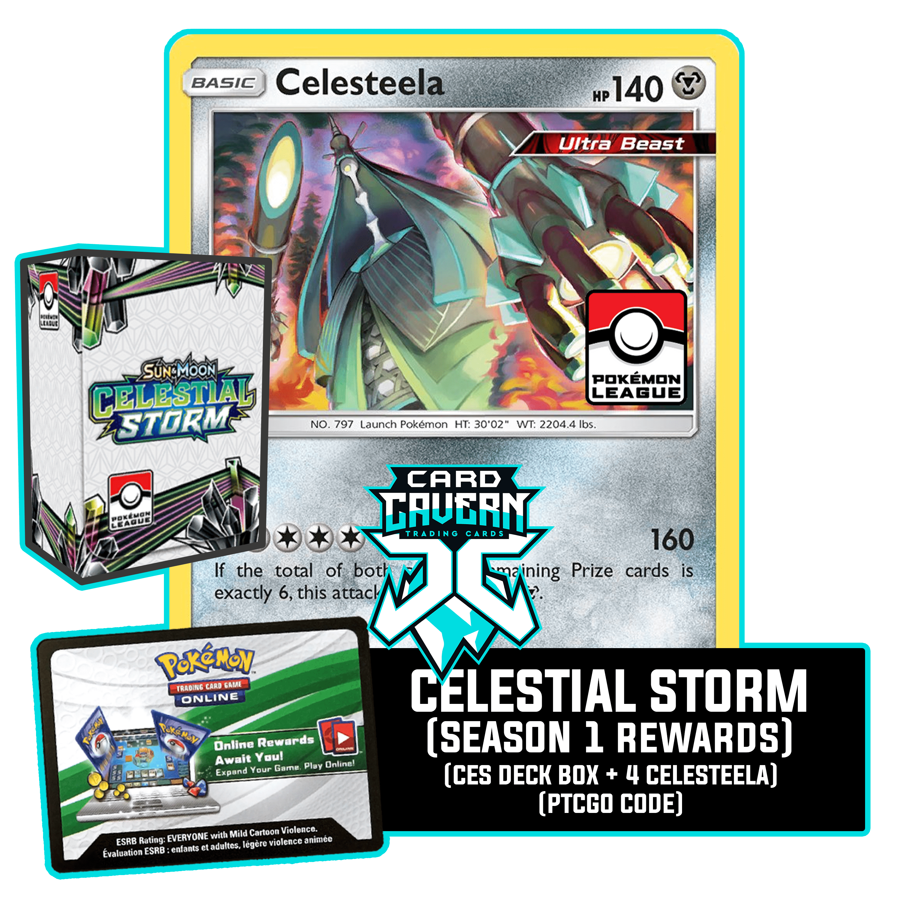 Celestial Storm Season 1 PTCGO Code - Card Cavern