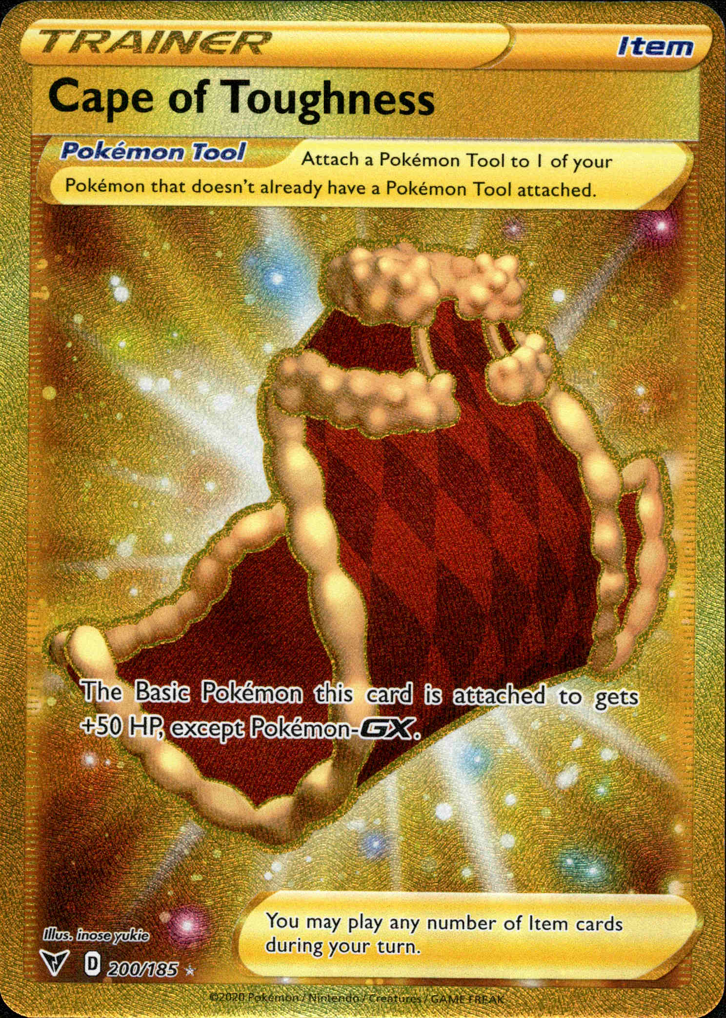 Cape of Toughness Secret Rare - 200/185 - Vivid Voltage - Card Cavern