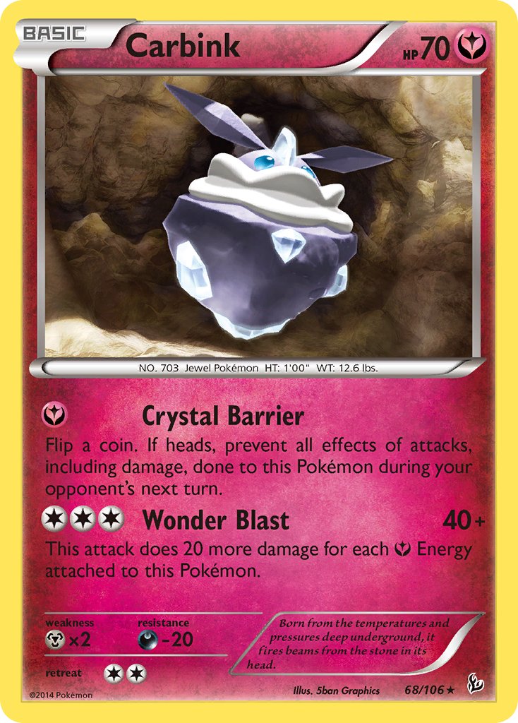 Carbink - 68/106 - Flashfire - Holo - Card Cavern