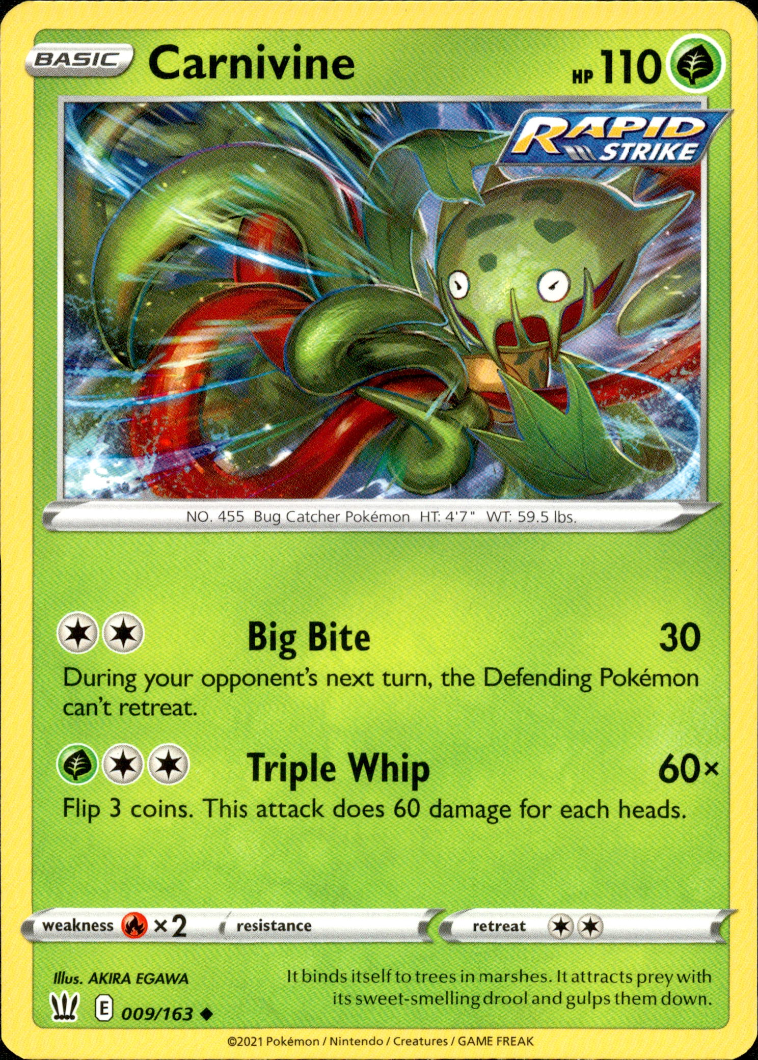 Carnivine - 009/163 - Battle Styles - Card Cavern