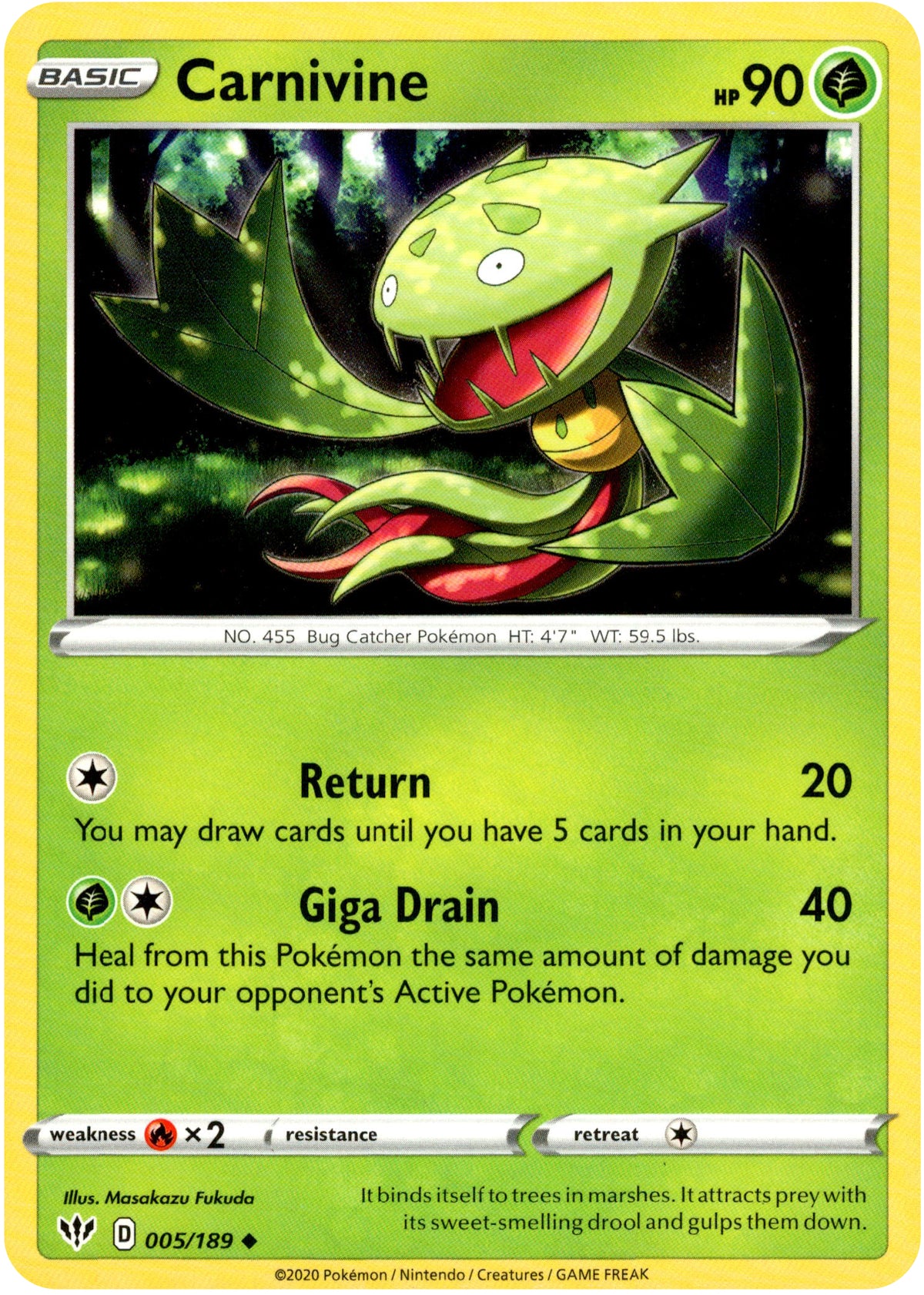 Carnivine - 5/189 - Darkness Ablaze - Card Cavern