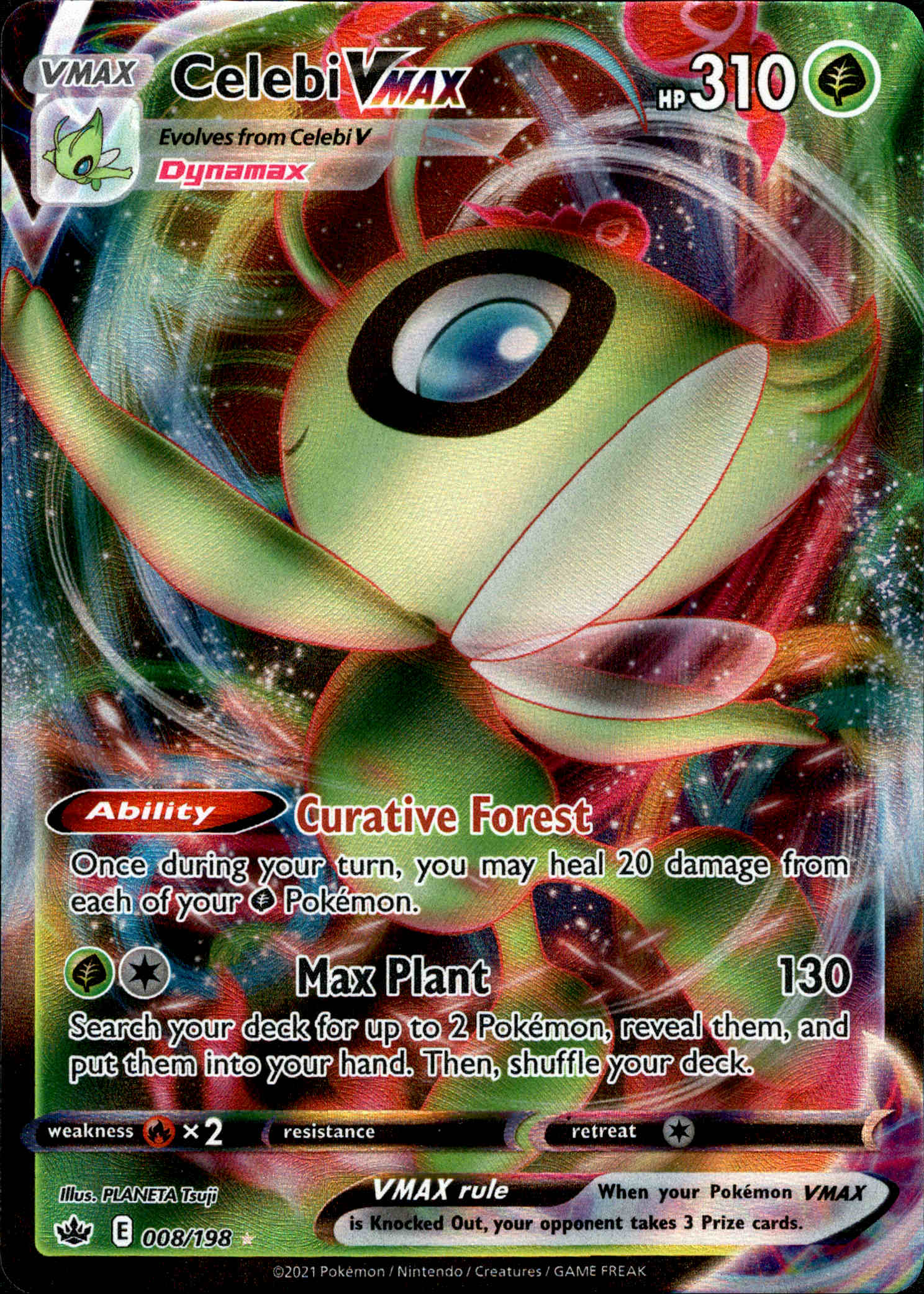Celebi VMAX - 008/198 - Chilling Reign - Holo - Card Cavern