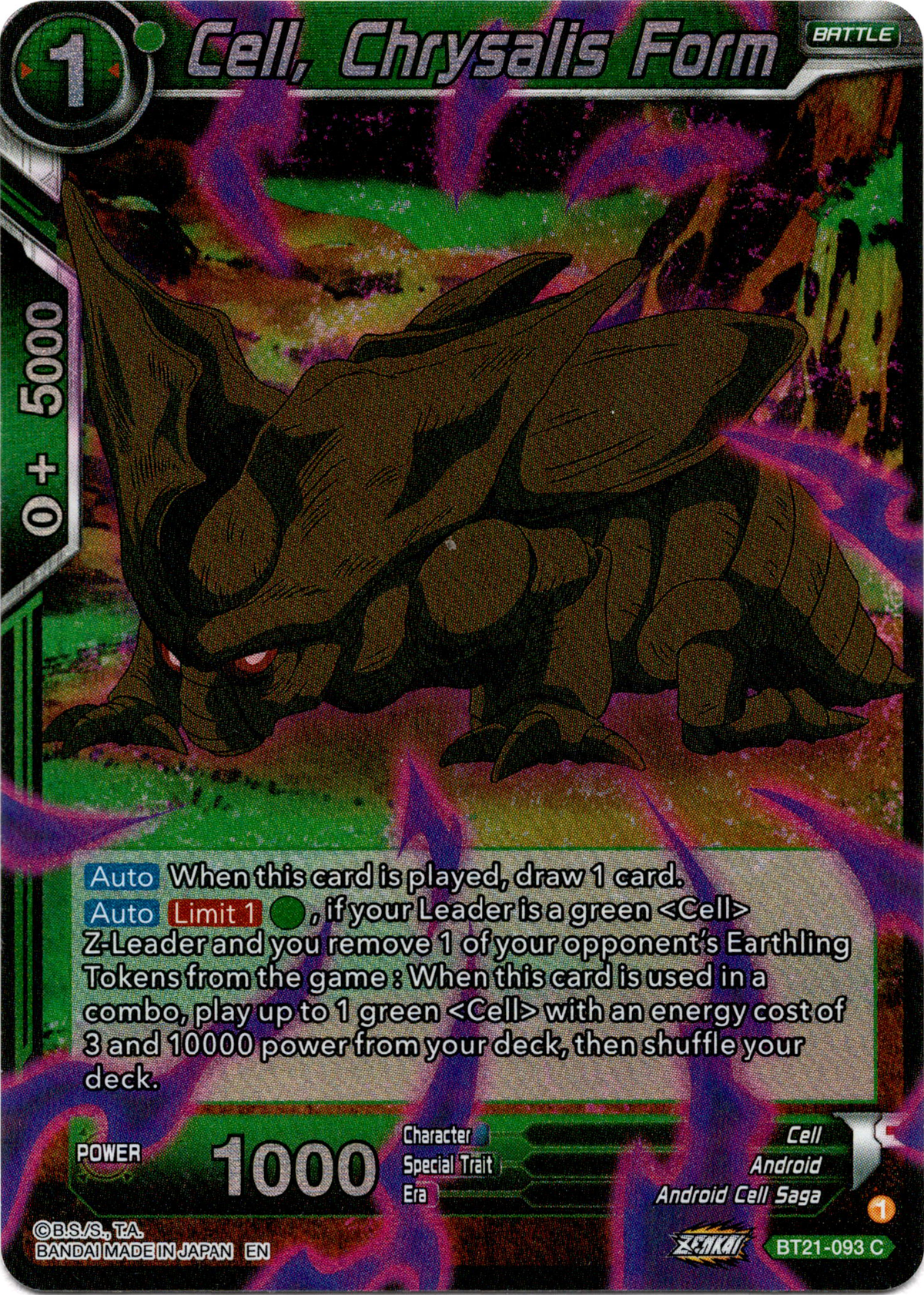 Cell, Chrysalis Form - BT21-093 - Wild Resurgence - Foil - Card Cavern
