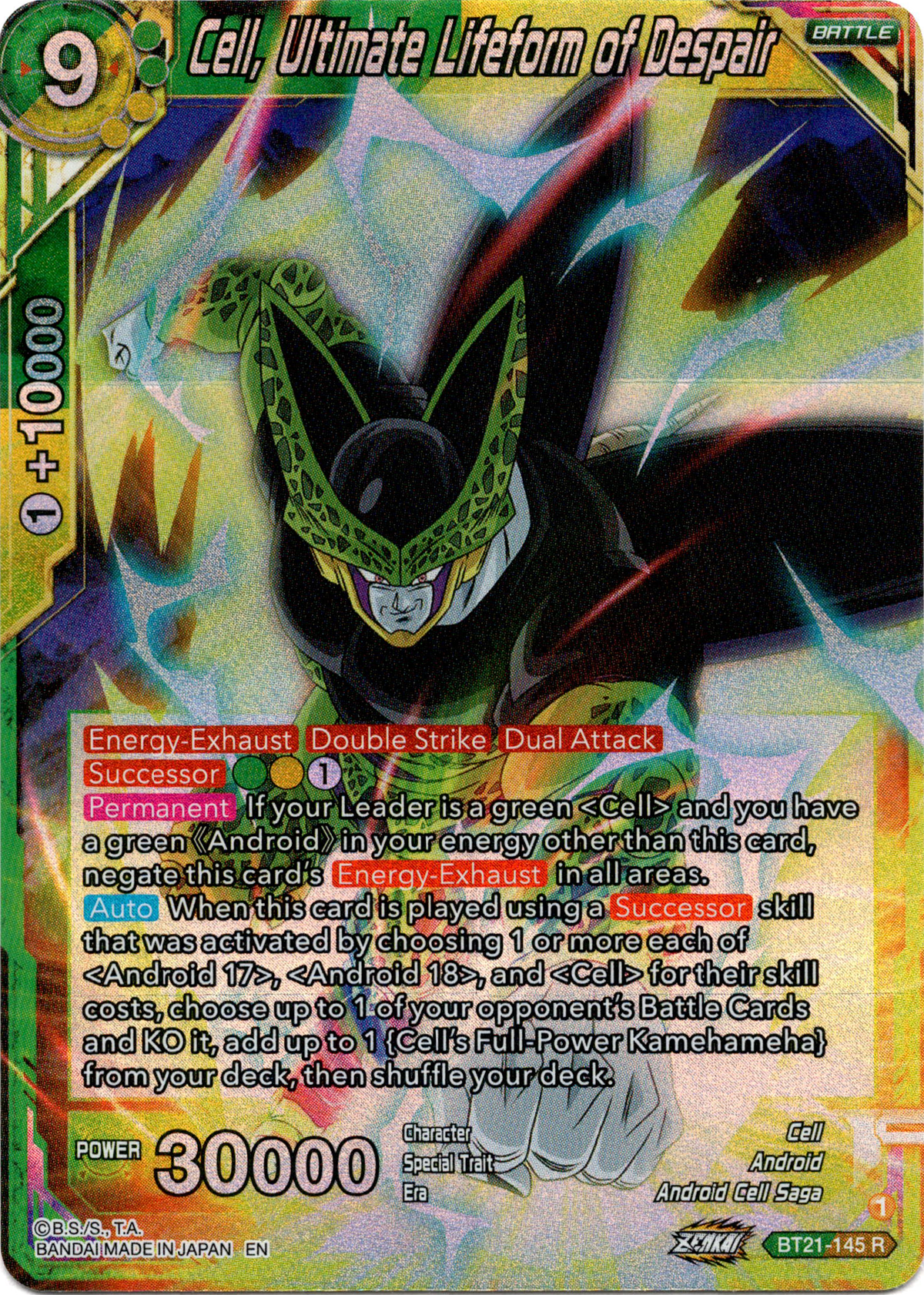 Cell, Ultimate Lifeform of Despair - BT21-145 - Wild Resurgence - Foil - Card Cavern
