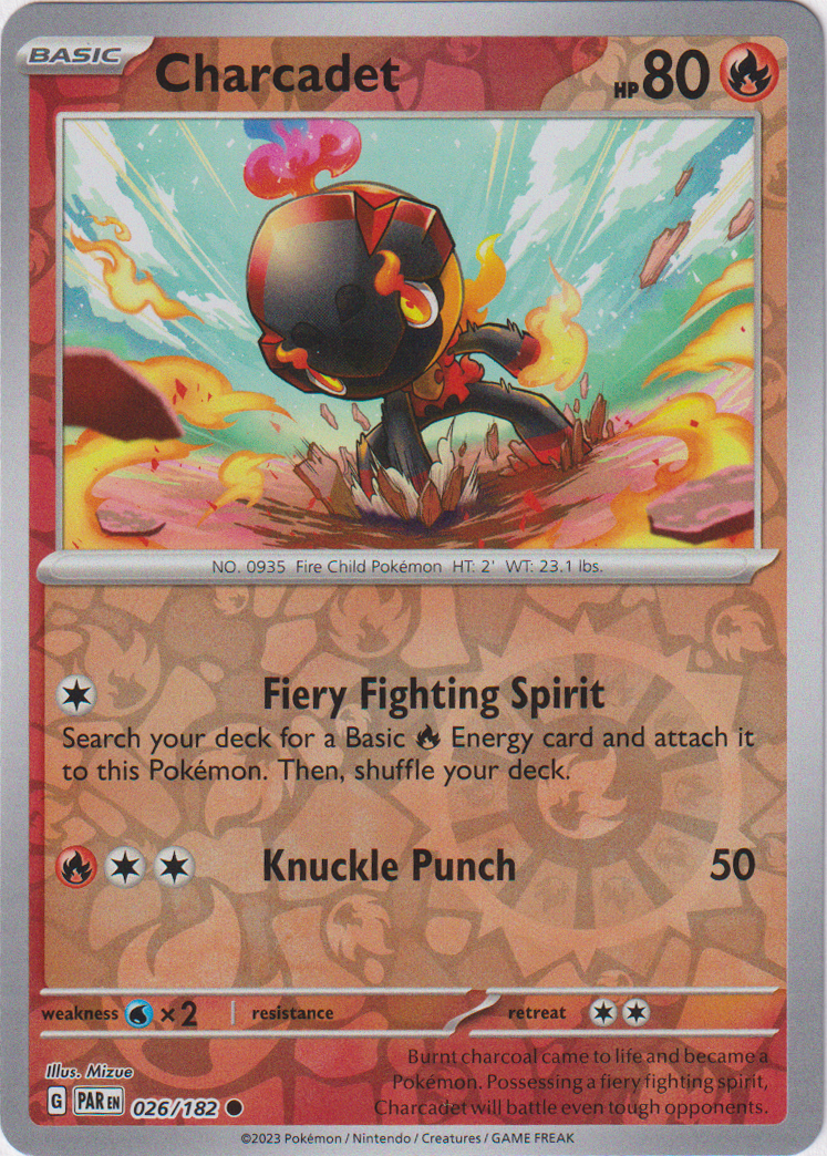ledian pokemon card value Charcadet - 026/182 - Paradox Rift