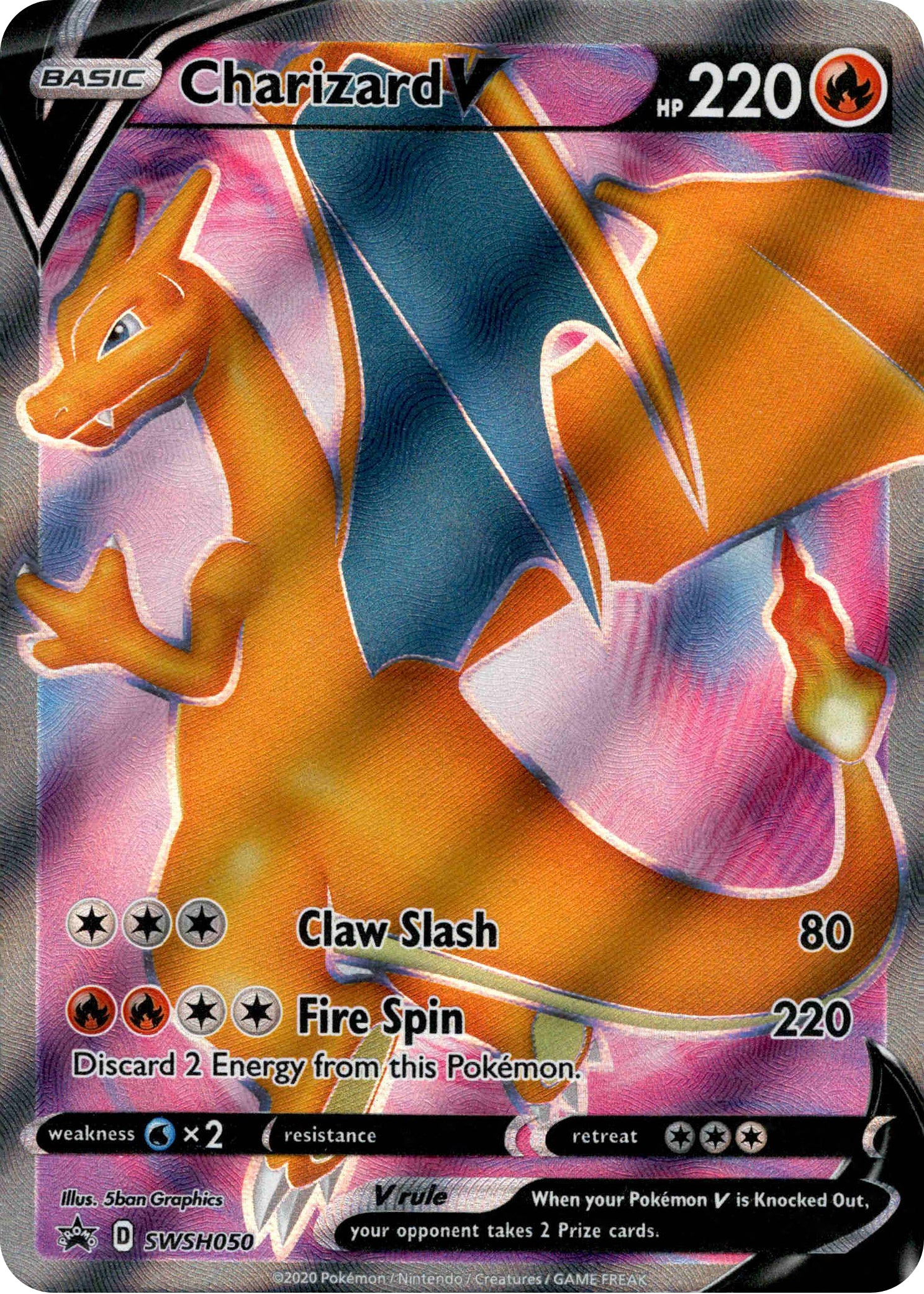 Charizard V Full Art SWSH050 - Sword & Shield Promo - Card Cavern